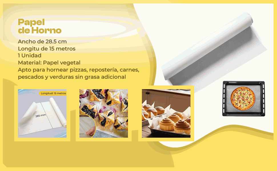 Banner - Papel para horno extra resistente 15 metros