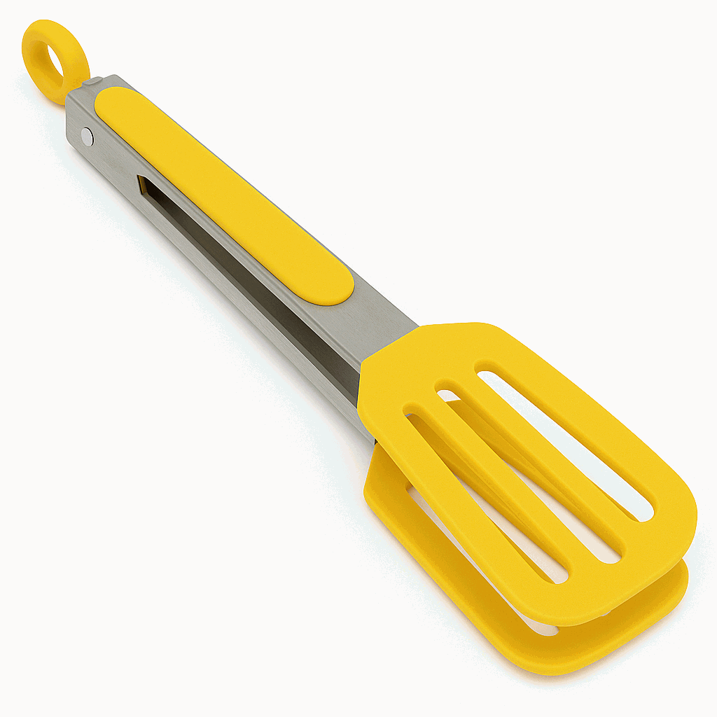 Pinza de cocina en acero inoxidable y silicona Amarillo 25 cm - imagen 6