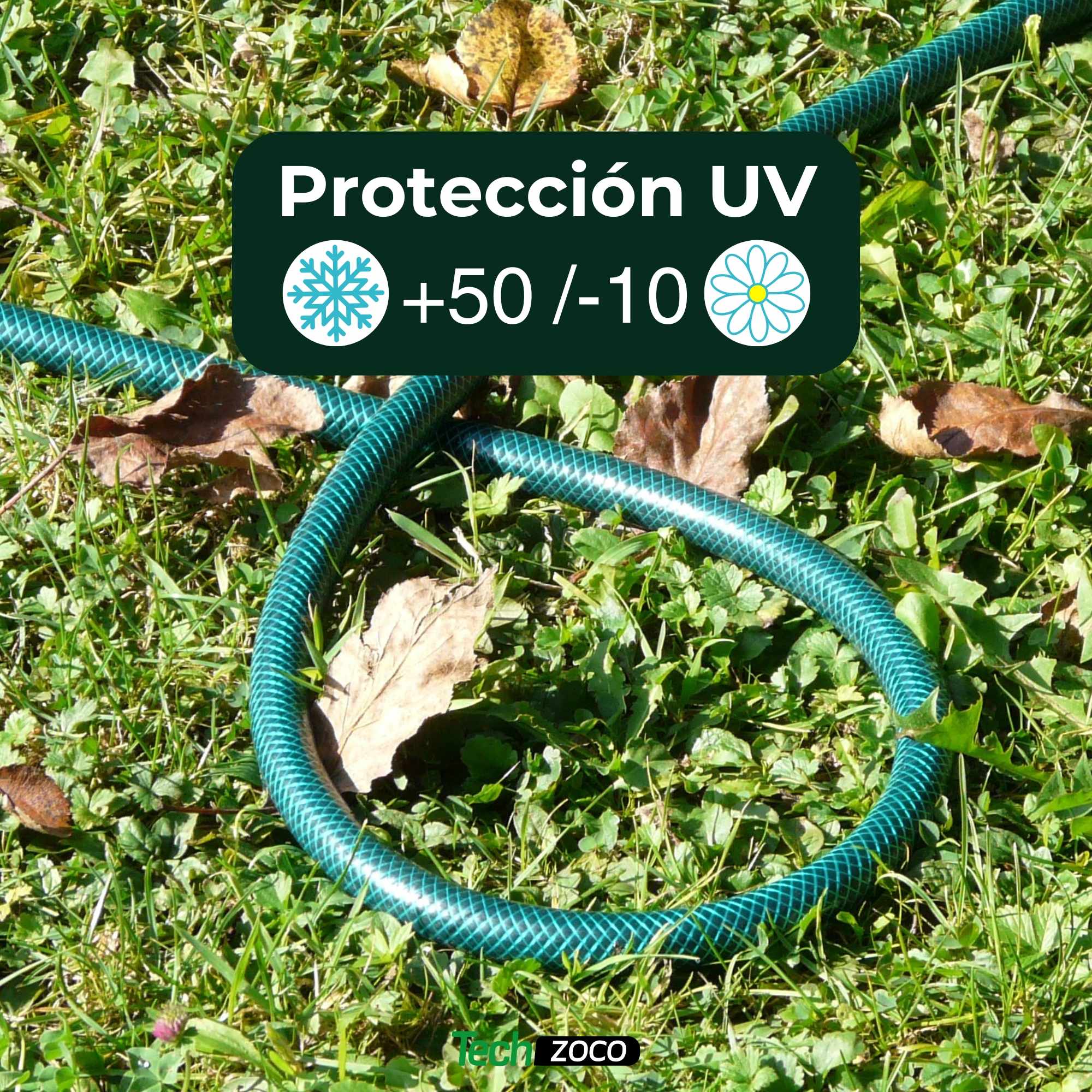 Manguera jardin 19 mm 3/4 pulgadas 20 Metros de 3 capas Verde - imagen 7