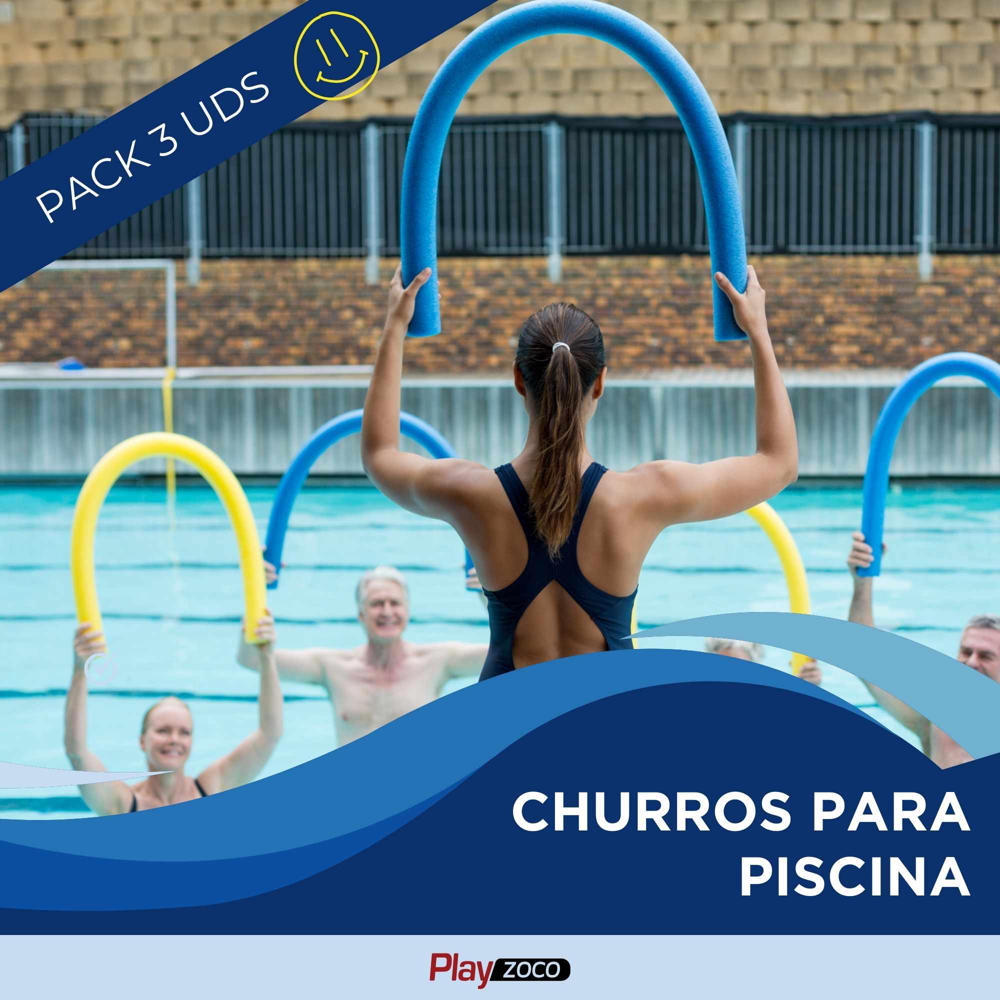 Churro Piscina Espuma Azul 150 cm - imagen 2