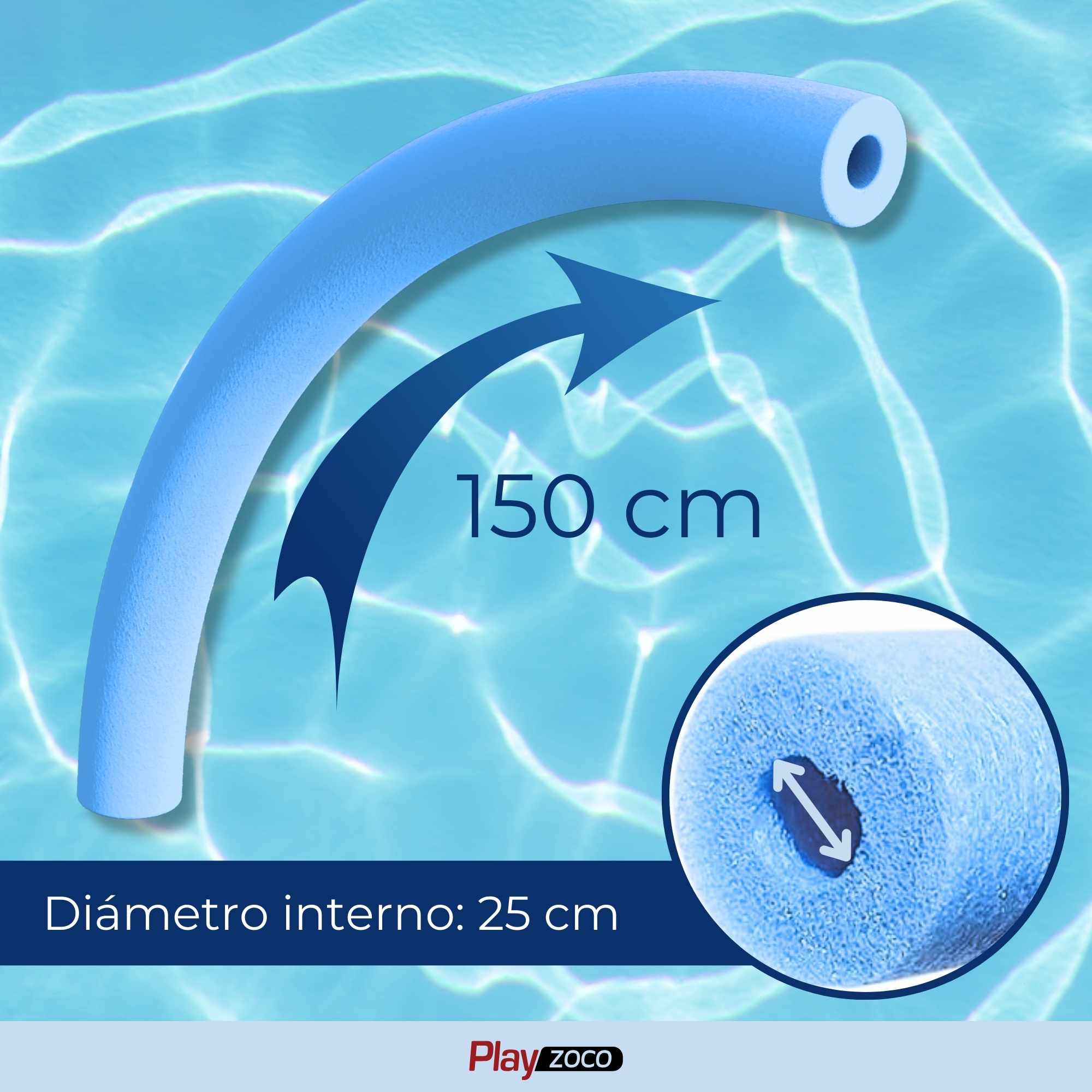 Churro Piscina Espuma Azul 150 cm - imagen 5