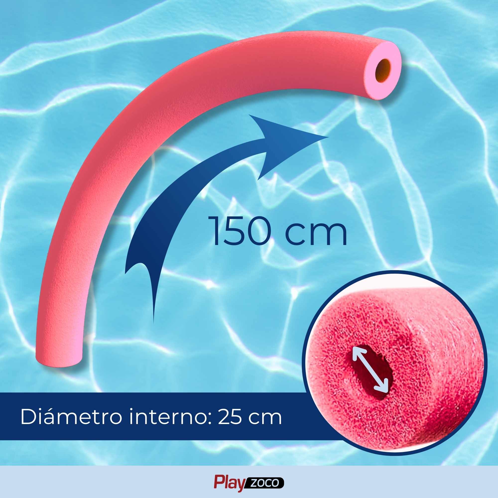 Churro Piscina Espuma Rojo 150 cm - imagen 5