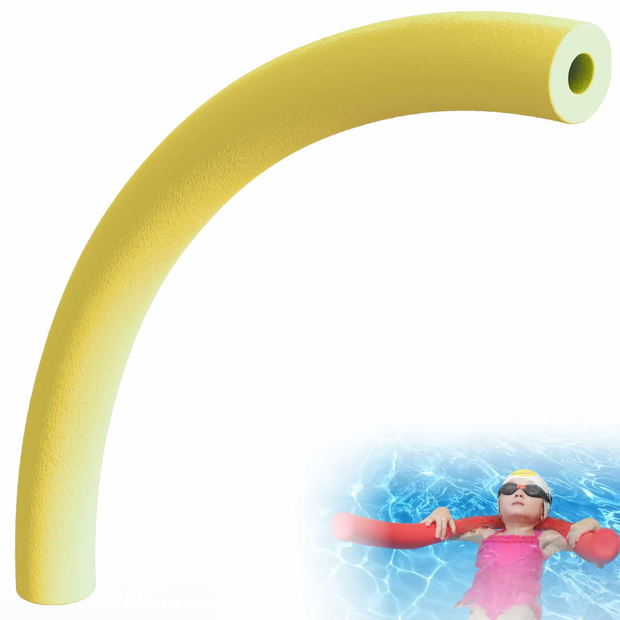Churro Piscina Espuma Amarillo 150 cm