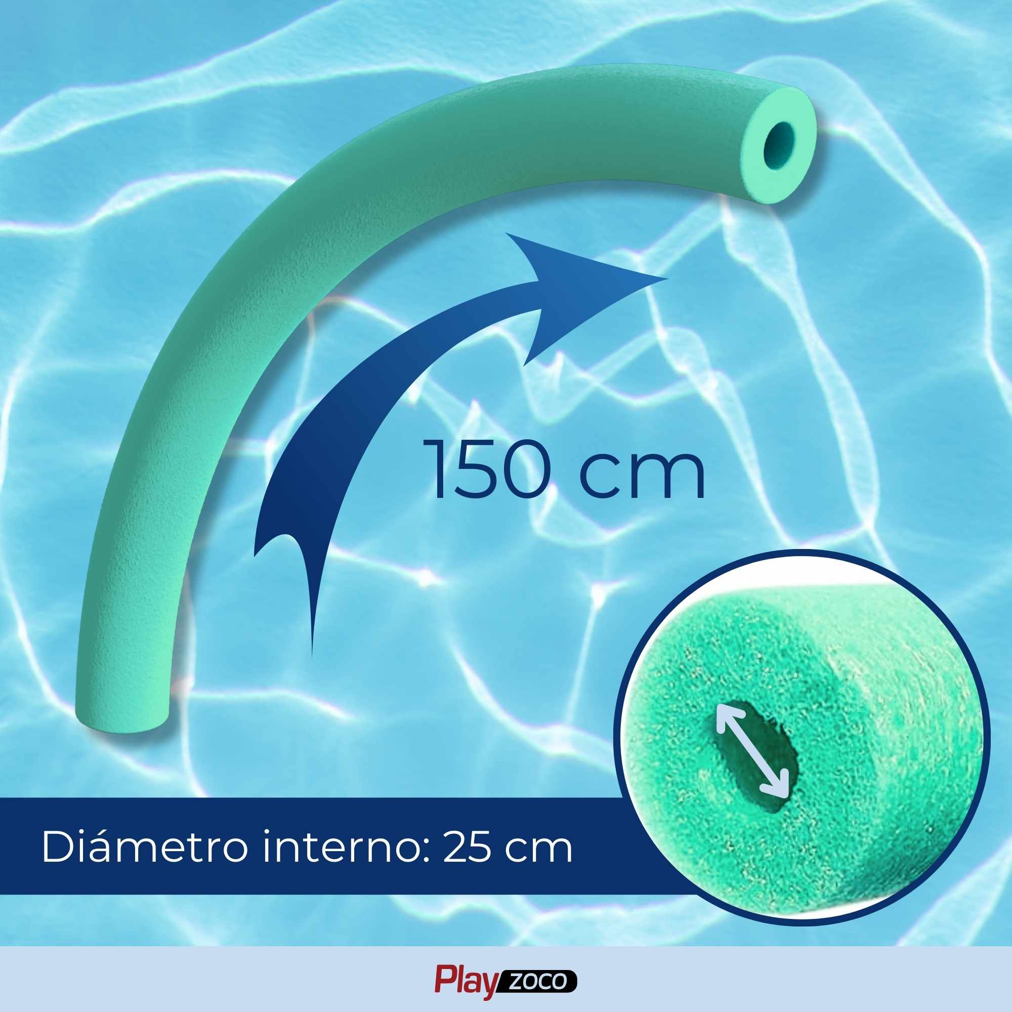 Churro Piscina Espuma Verde 150 cm - imagen 5