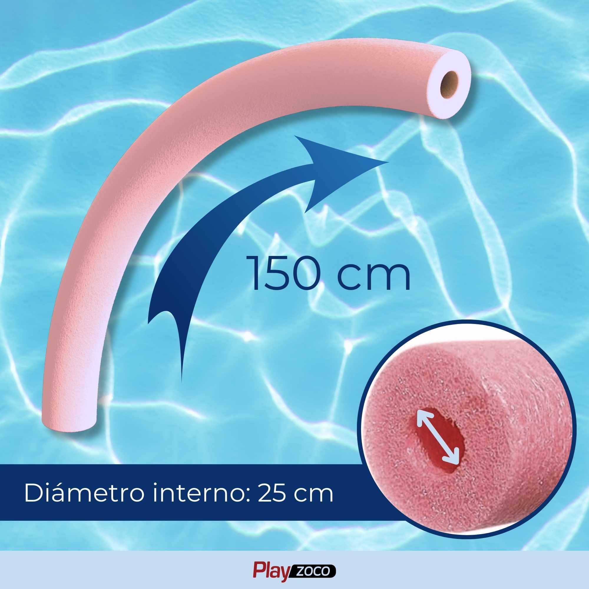 Churro Piscina Espuma Rosa 150 cm - imagen 5