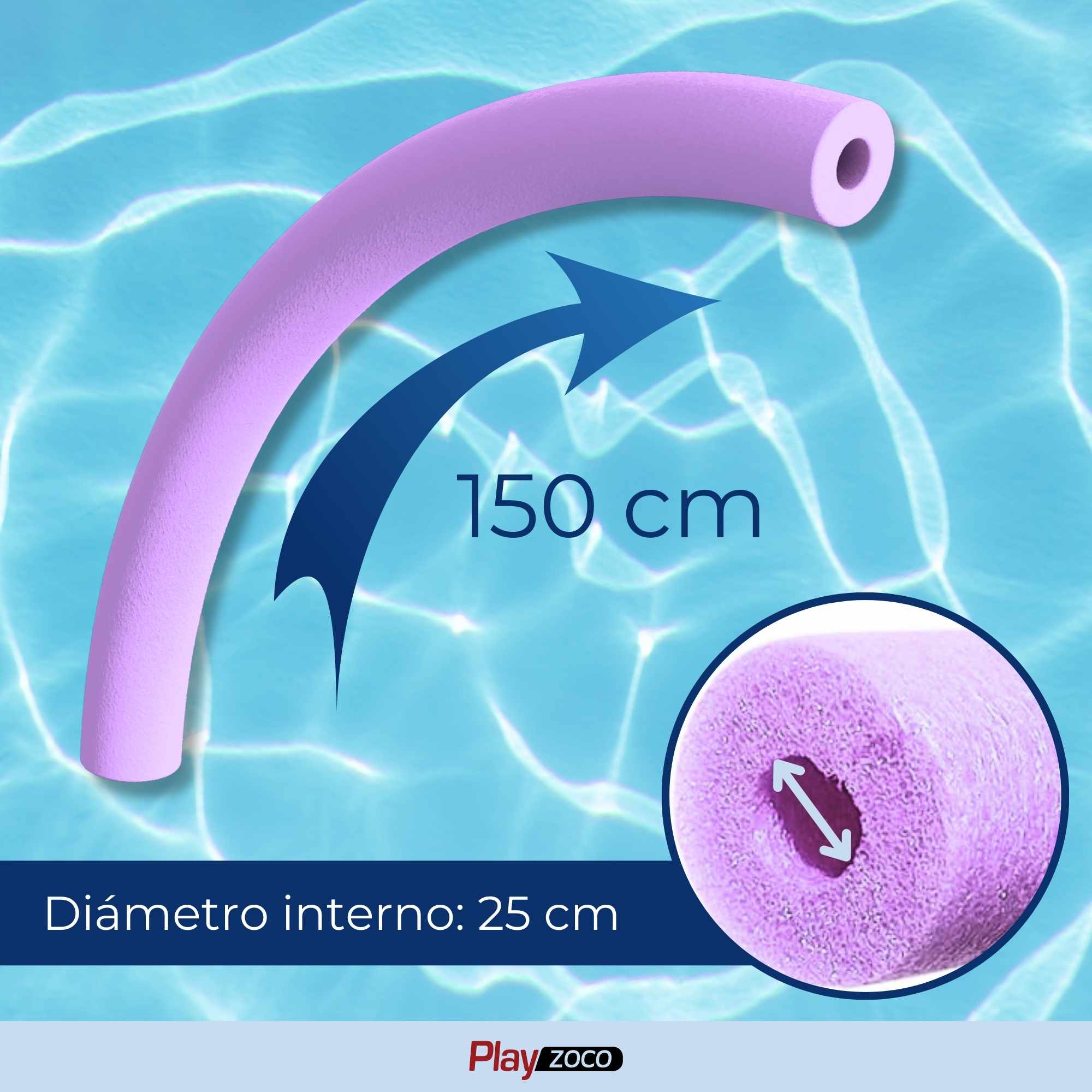 Churro Piscina Espuma Morado 150 cm - imagen 5