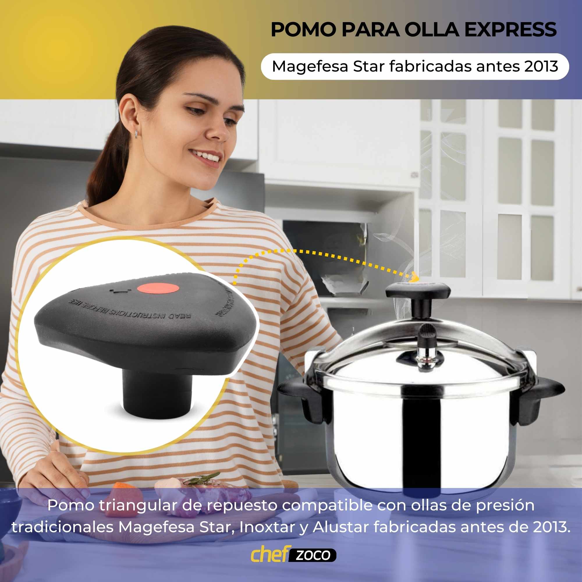 Pomo olla adaptable a magefesa star hasta 2012 - imagen 2