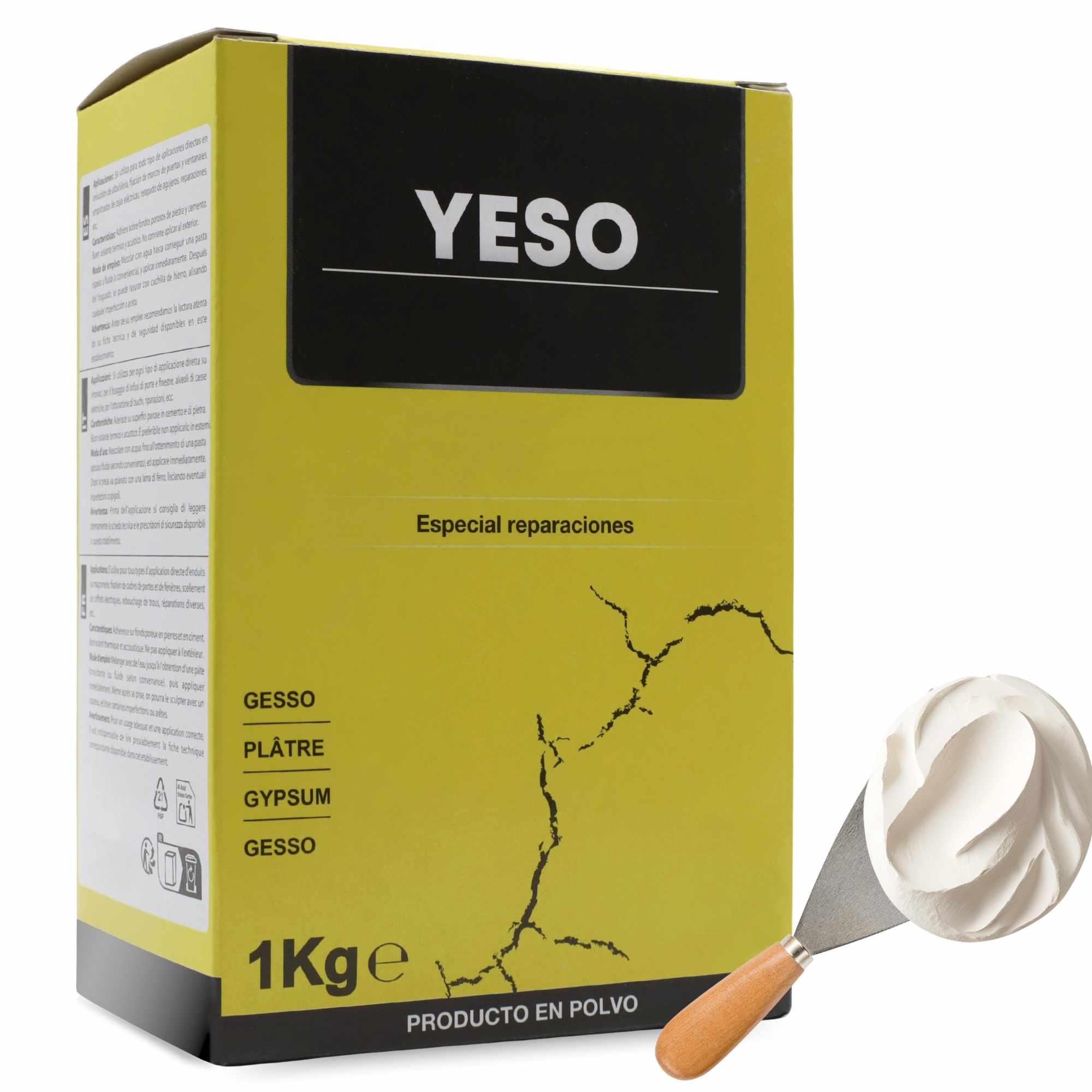 Yeso En Polvo Blanco Especial Para Reparaciones 1 Kg