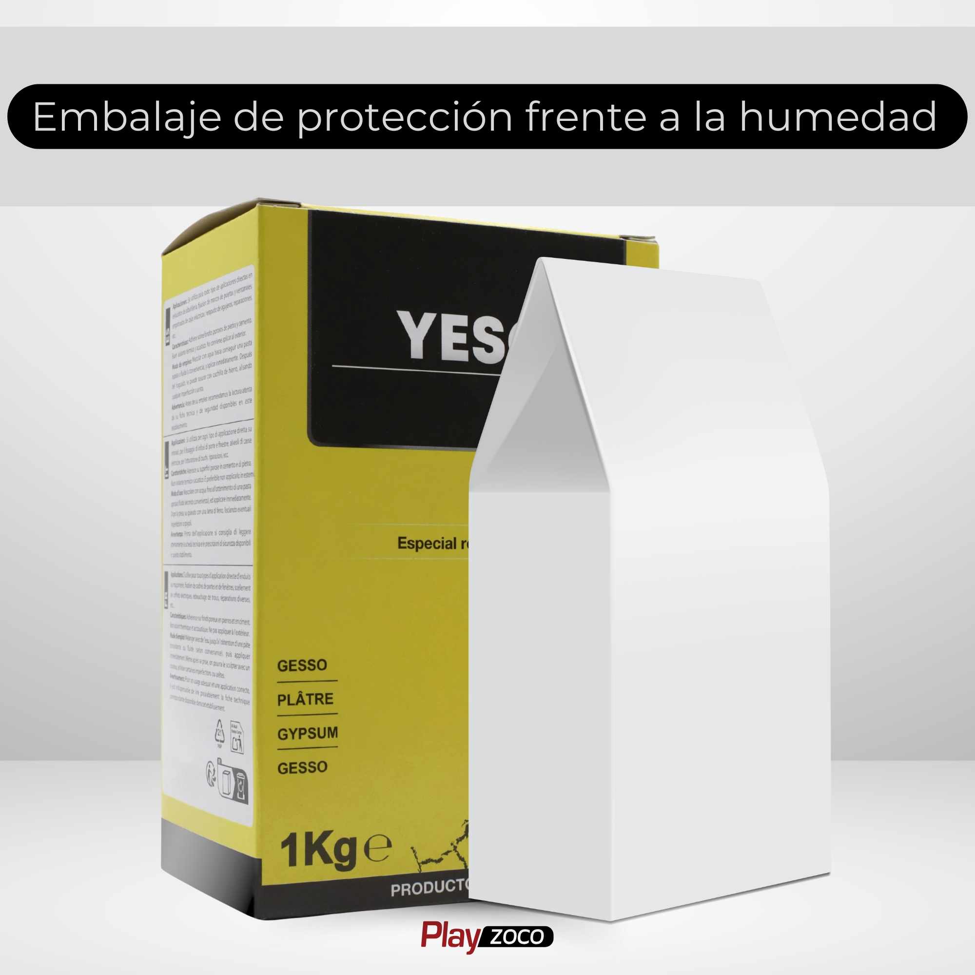 Yeso en polvo blanco especial para reparaciones 1 Kg - imagen 6