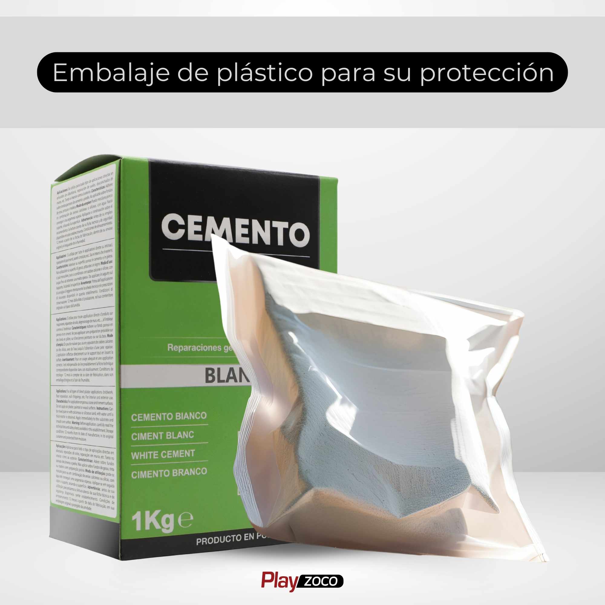 Cemento blanco para reparaciones generales de albañileria en polvo 1 Kg - imagen 6