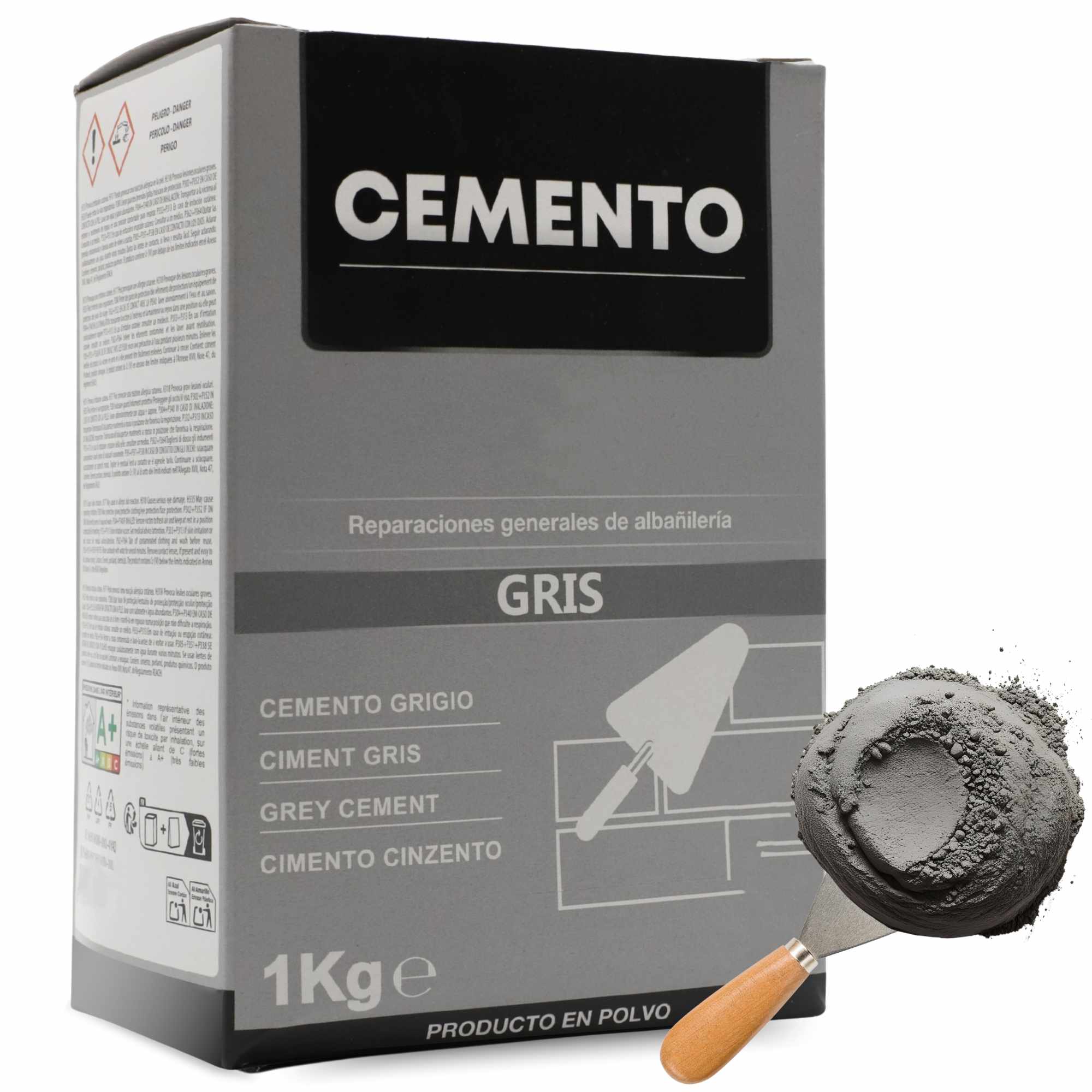 Cemento gris para reparaciones generales de albañileria en polvo 1 Kg