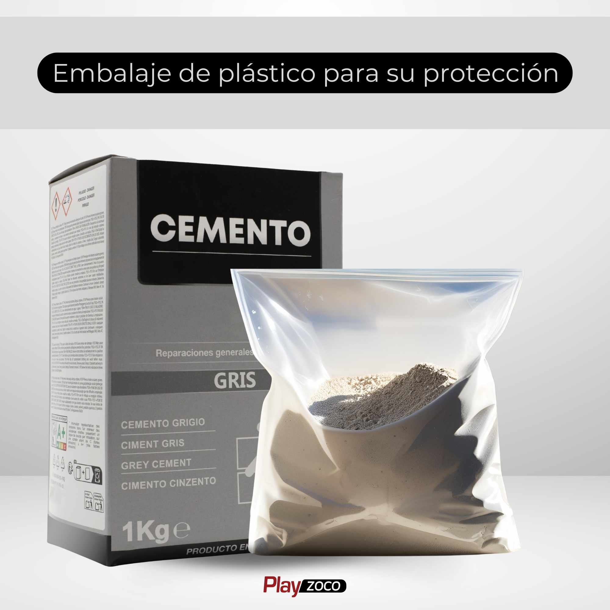 Cemento gris para reparaciones generales de albañileria en polvo 1 Kg - imagen 6