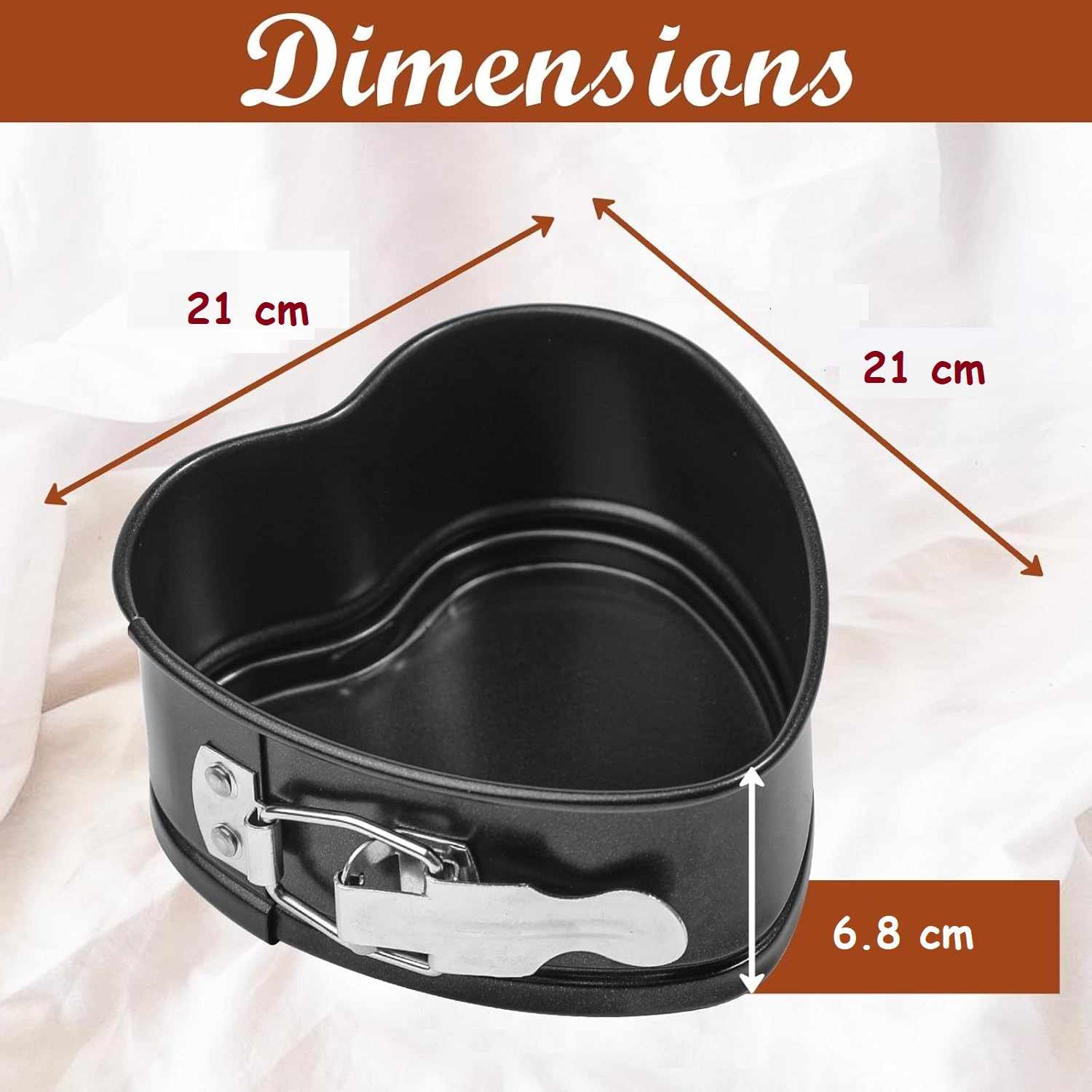 Molde corazón para horno Clip-Clap desmontable 21 cm Negro - imagen 7