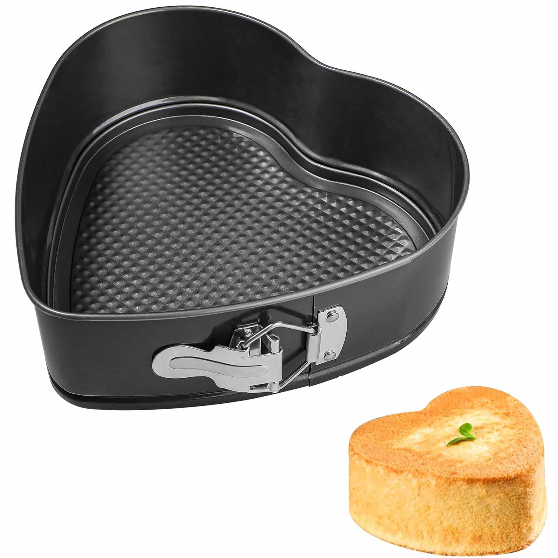 Molde corazón para horno Clip-Clap desmontable 21 cm Negro