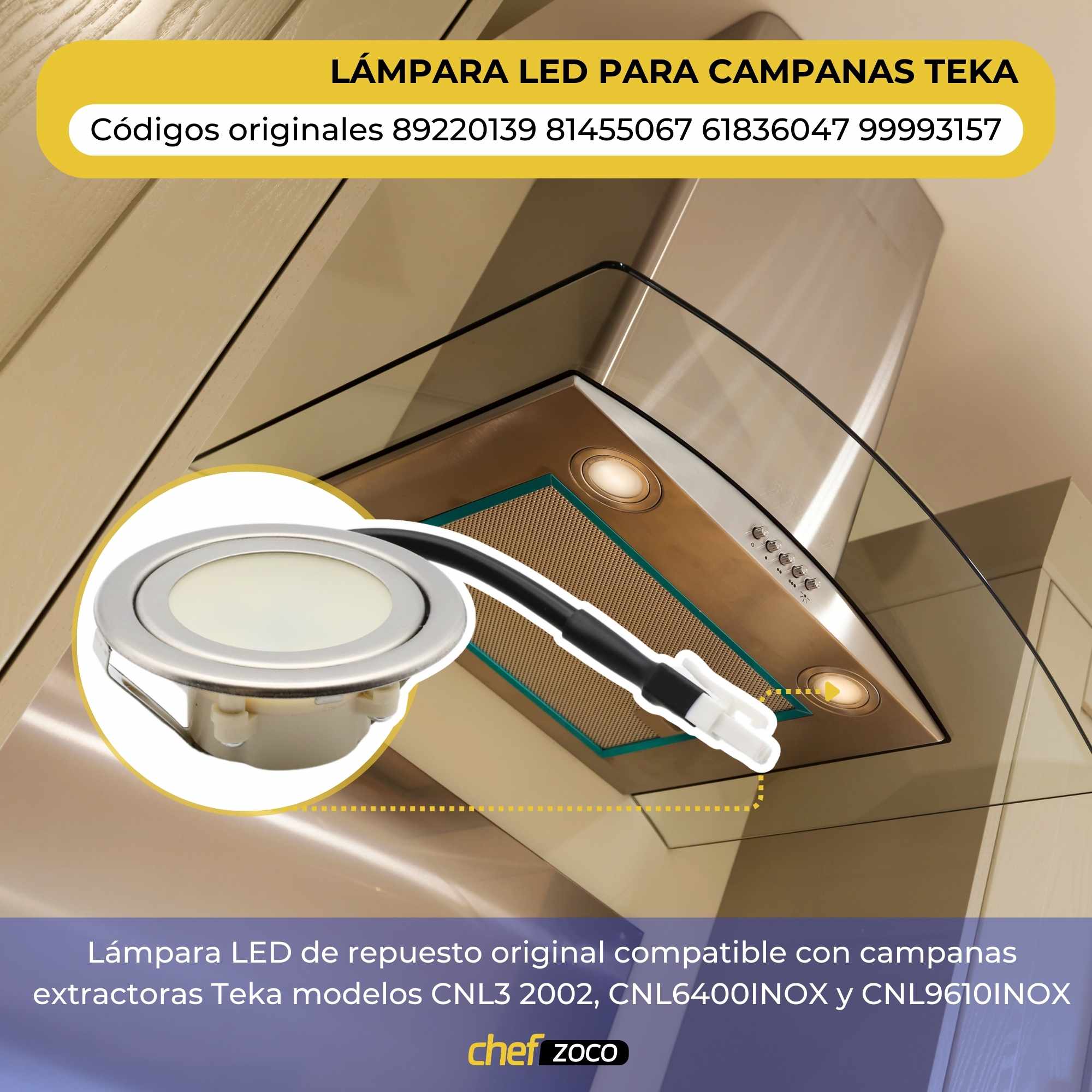 Lámpara Led para Campanas Teka 1.5 W 230 V codigo 81455067 - imagen 2
