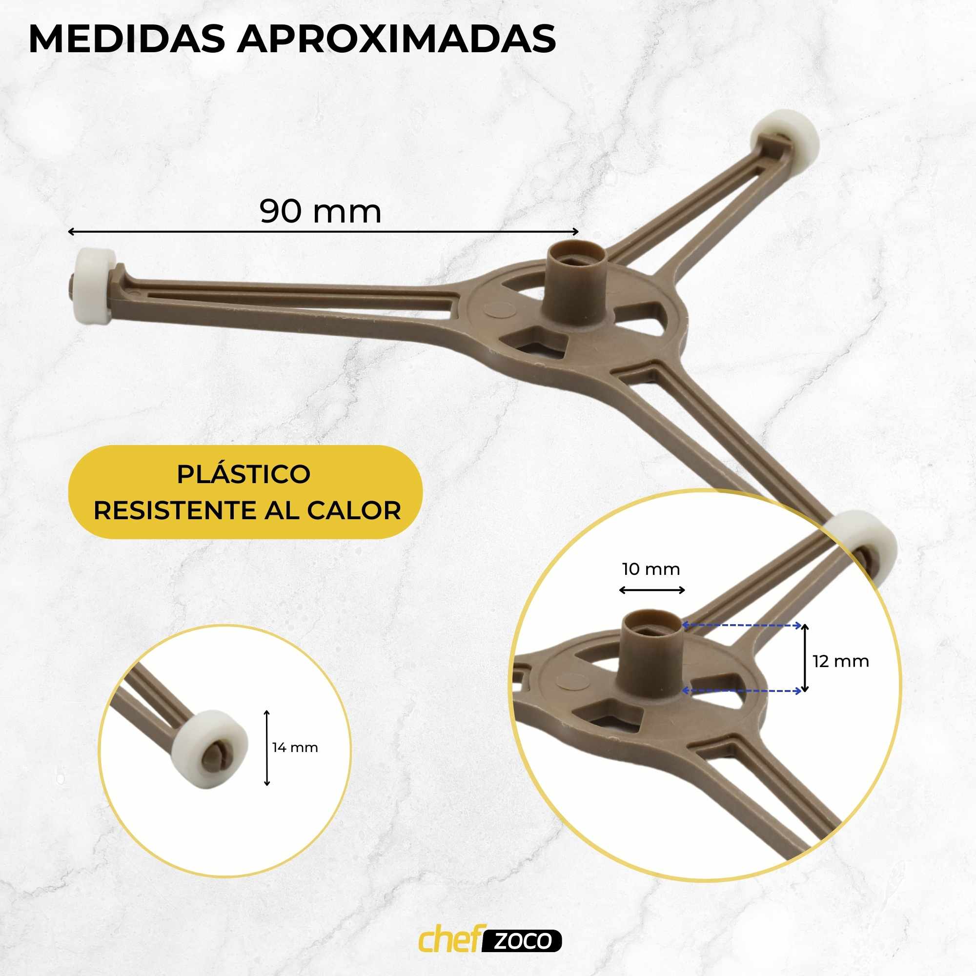 Soporte Plato Microondas 3 ruedas - imagen 3