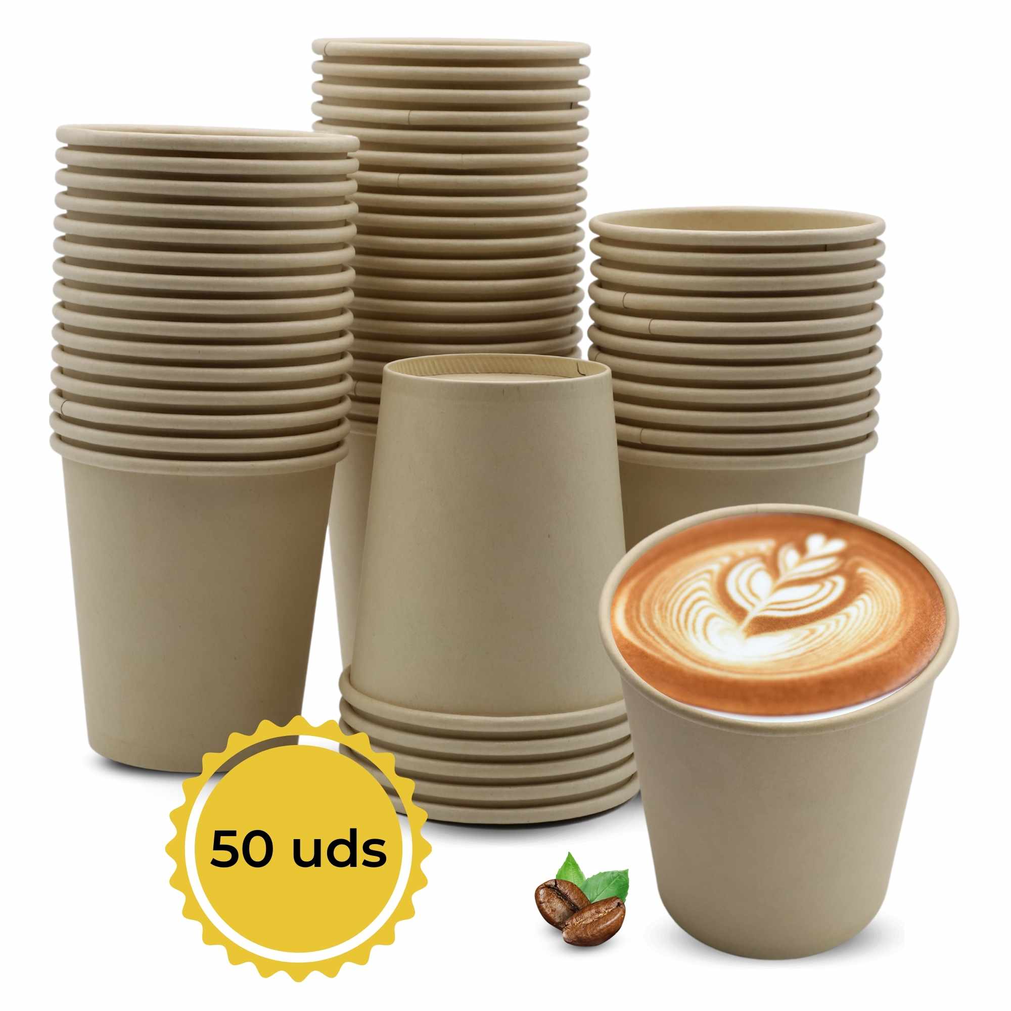 Vasos Café Desechables Cartón 200 cc 50 unidades