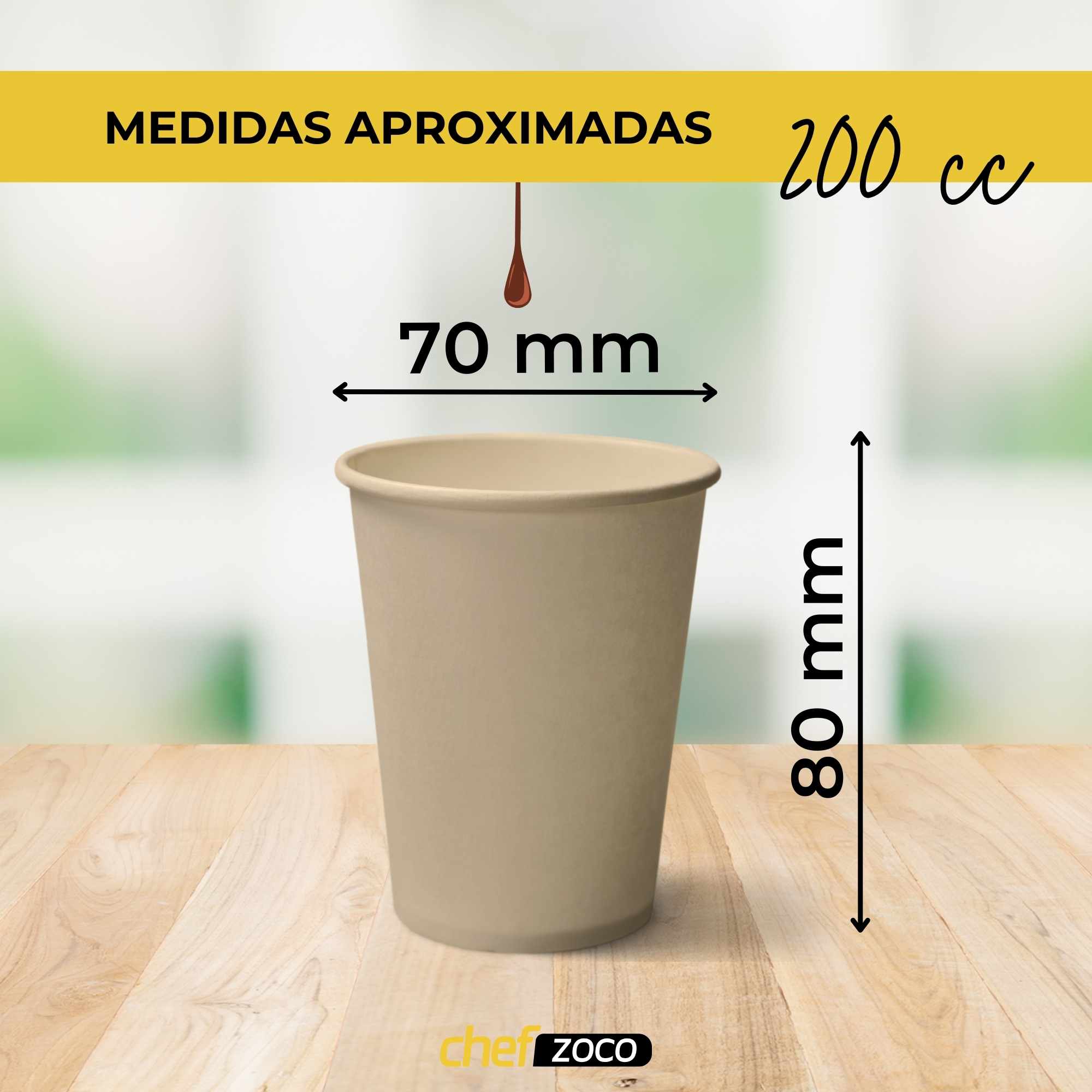 Vasos Café Desechables Cartón 200 cc 50 unidades - imagen 5