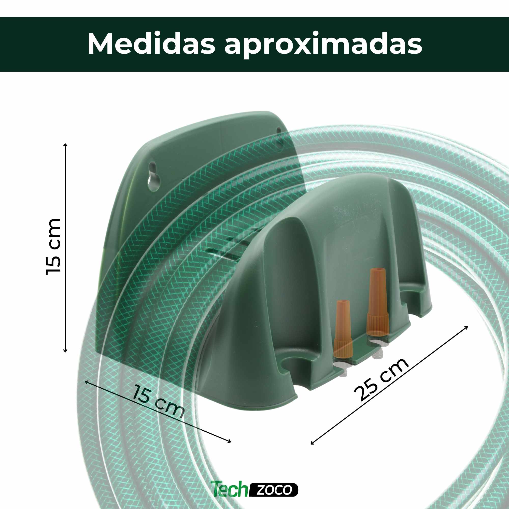 Soporte para manguera jardin de plastico Verde - imagen 6