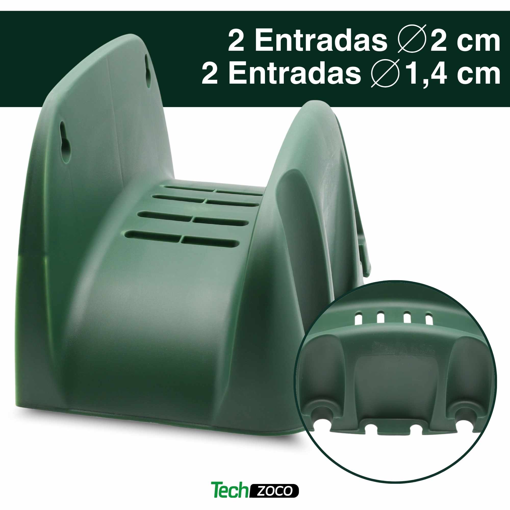 Soporte para manguera jardin de plastico Verde - imagen 3
