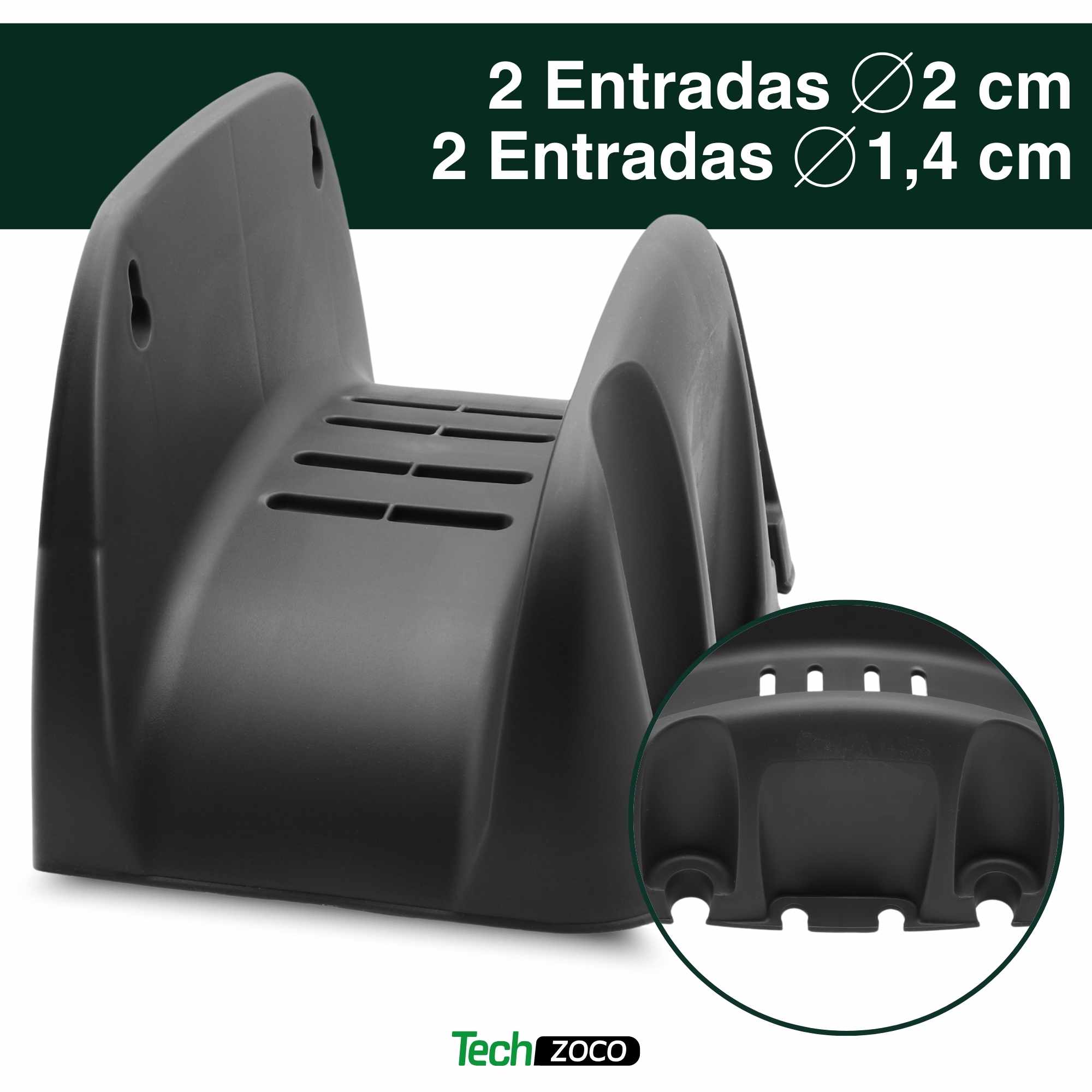 Soporte para manguera jardin de plastico Negro - imagen 3