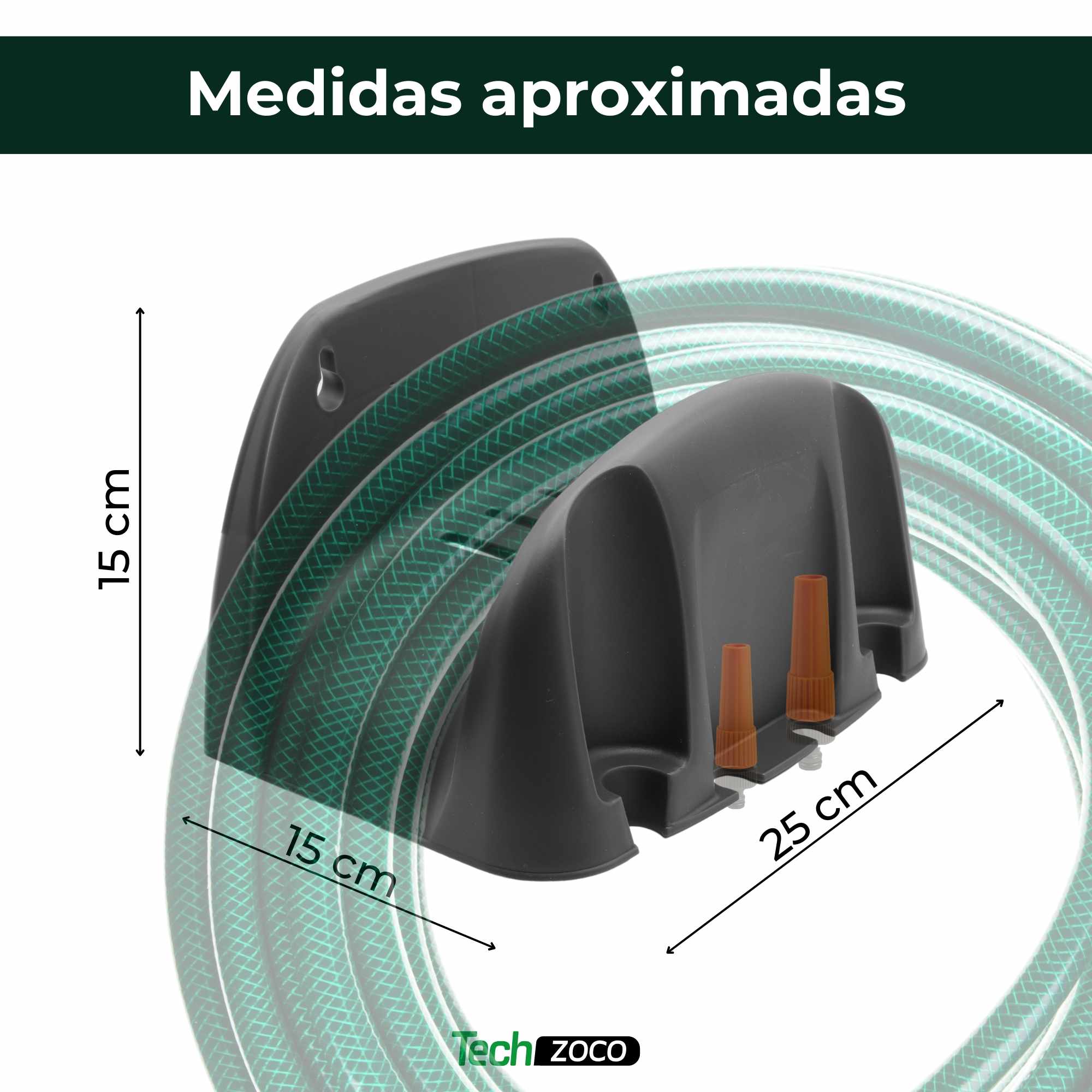 Soporte para manguera jardin de plastico Negro - imagen 6