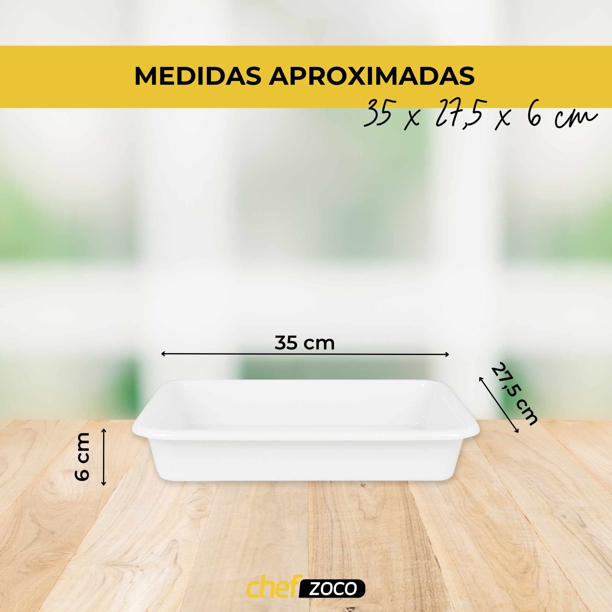 Bandeja plastico hostelería apto para frigorífico nevera 35 x 27.5 x 6 cm blanca - imagen 4