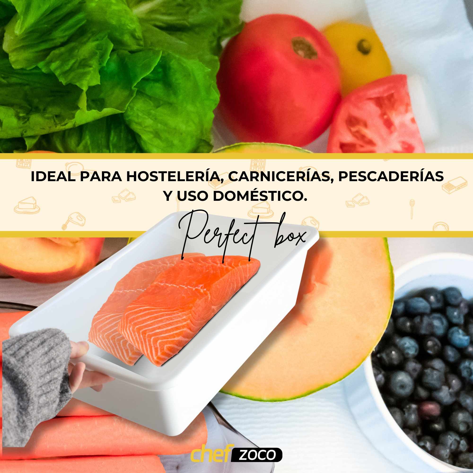 Bandeja plastico hostelería apto para frigorífico nevera 38.5 x 25 x 10 cm blanca - imagen 4