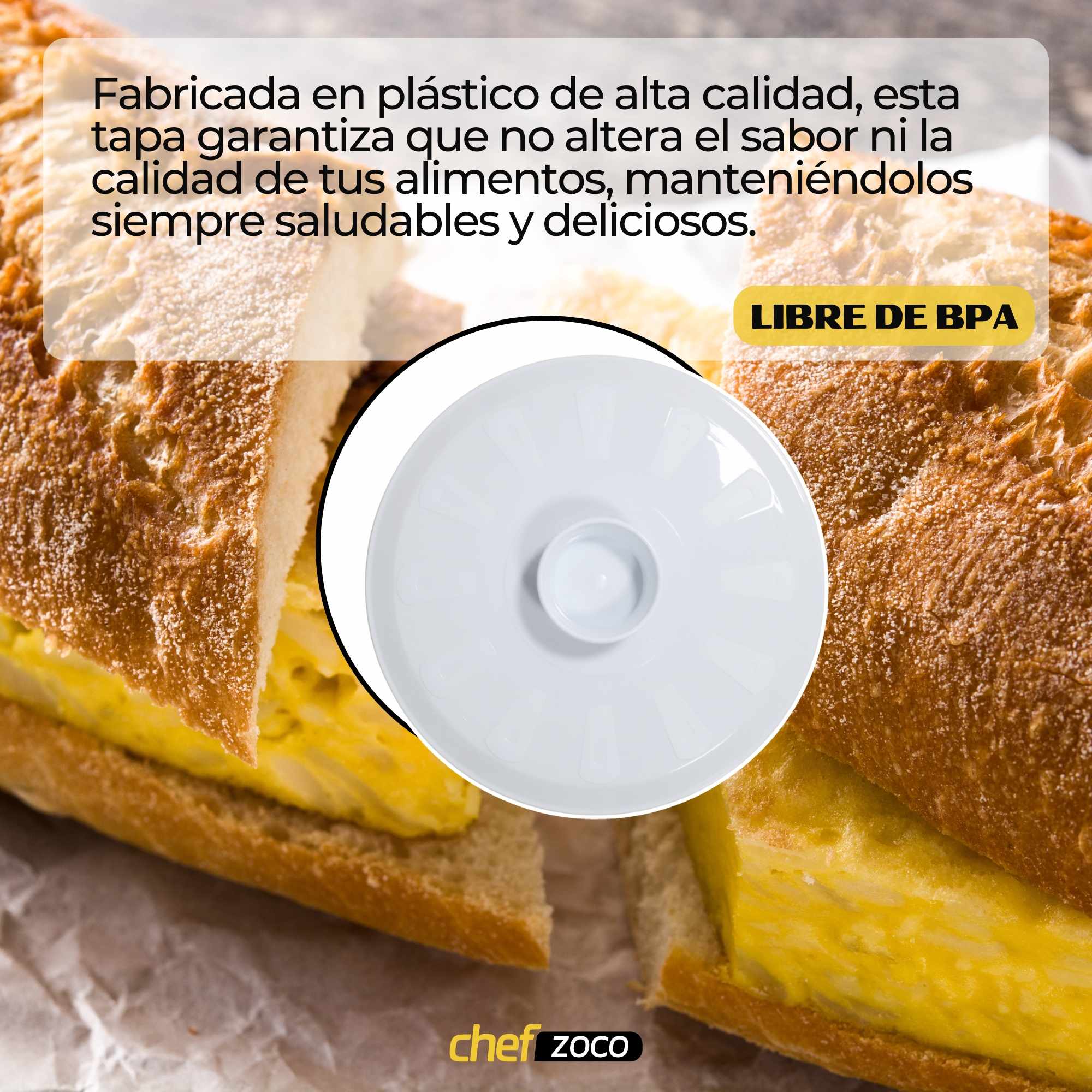 Tapa voltea Tortillas de plástico 25.5 cm - imagen 3
