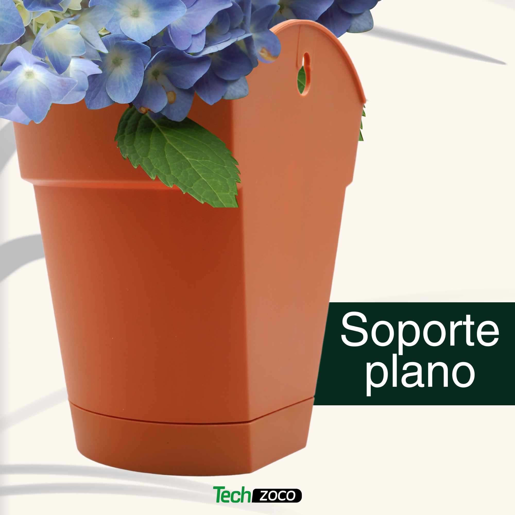 Maceta 17 Cm Terracota Con Plato apto para Pared - imagen 3