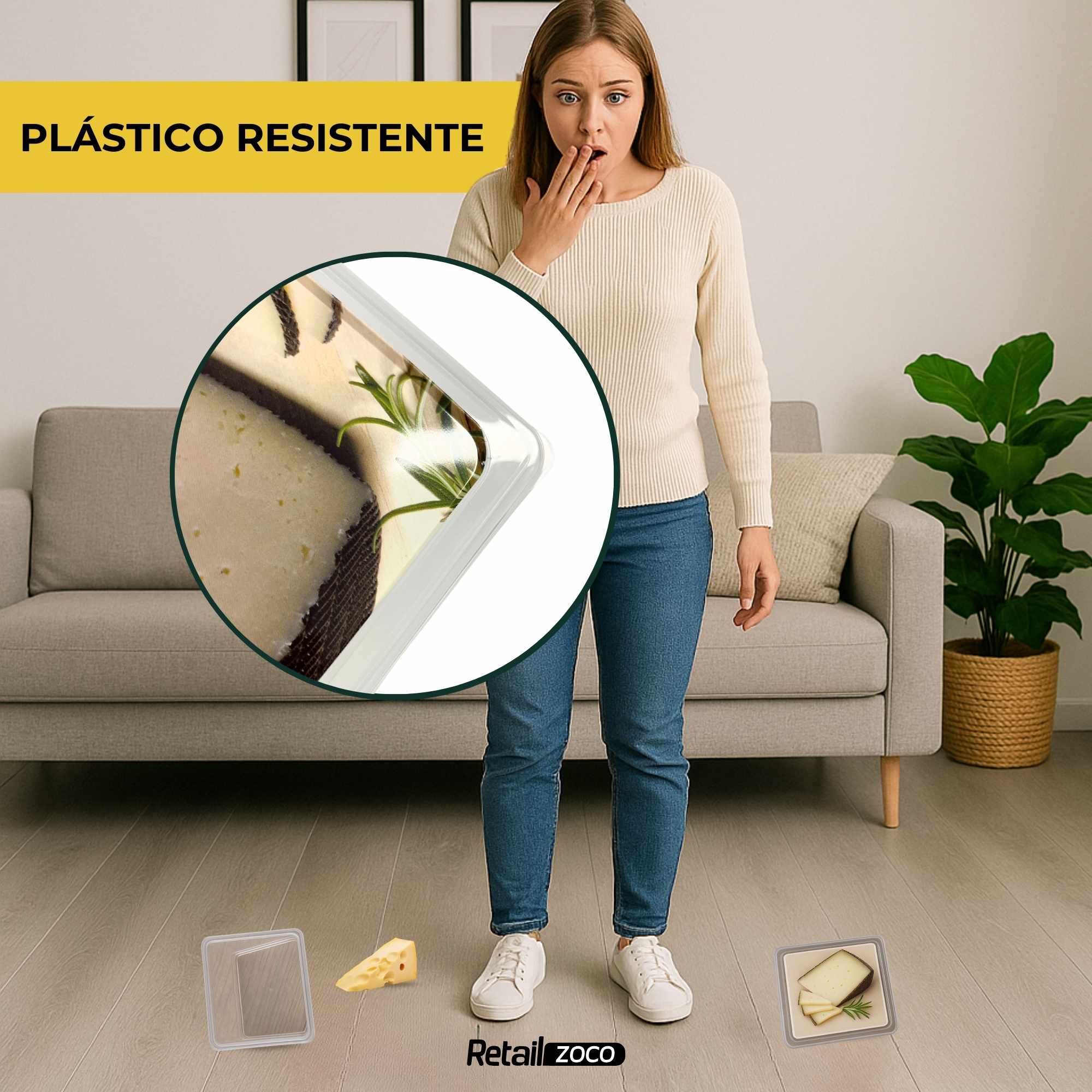 Guarda queso de plastico quesera Transparente - imagen 6