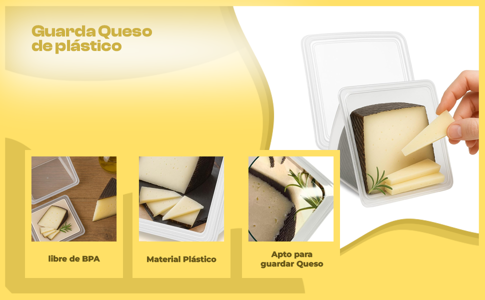 Banner - Guarda queso de plastico quesera Transparente