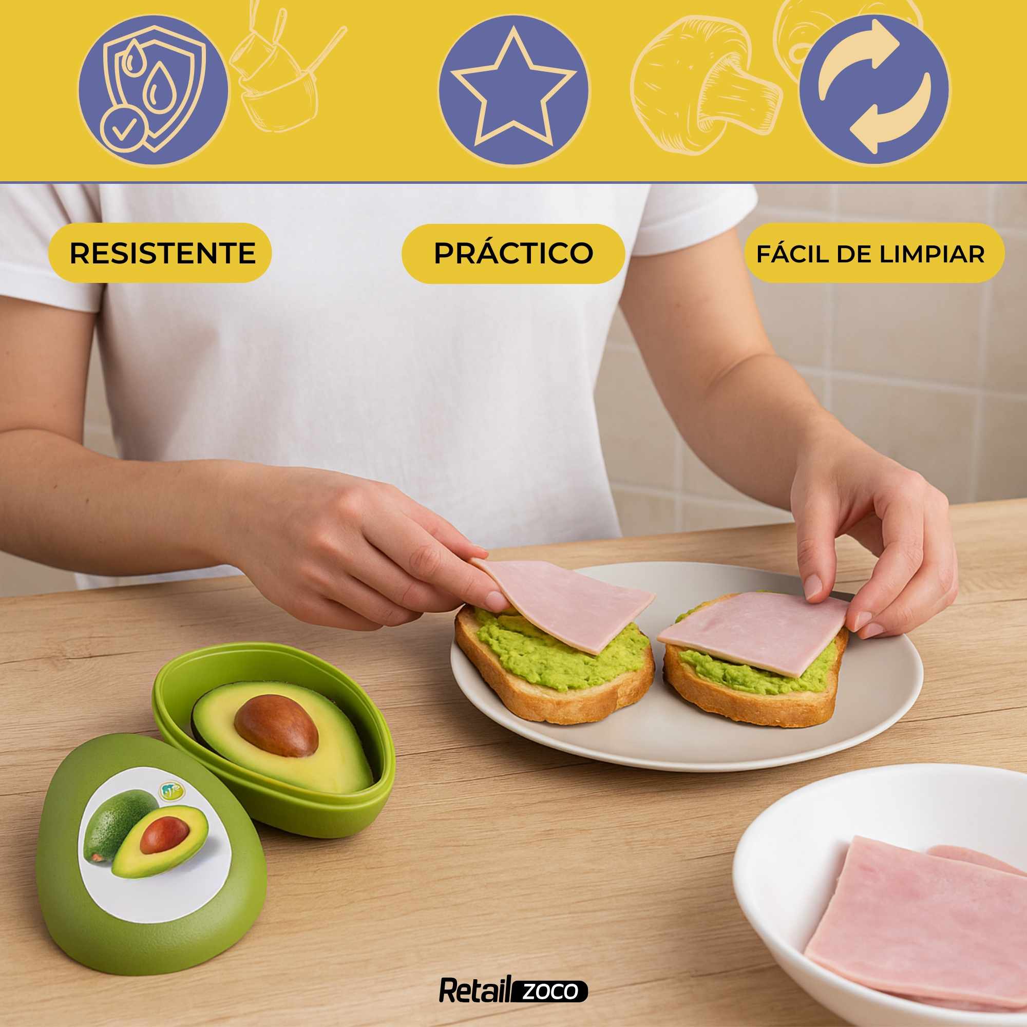 Guarda aguacate de plastico Verde - imagen 2