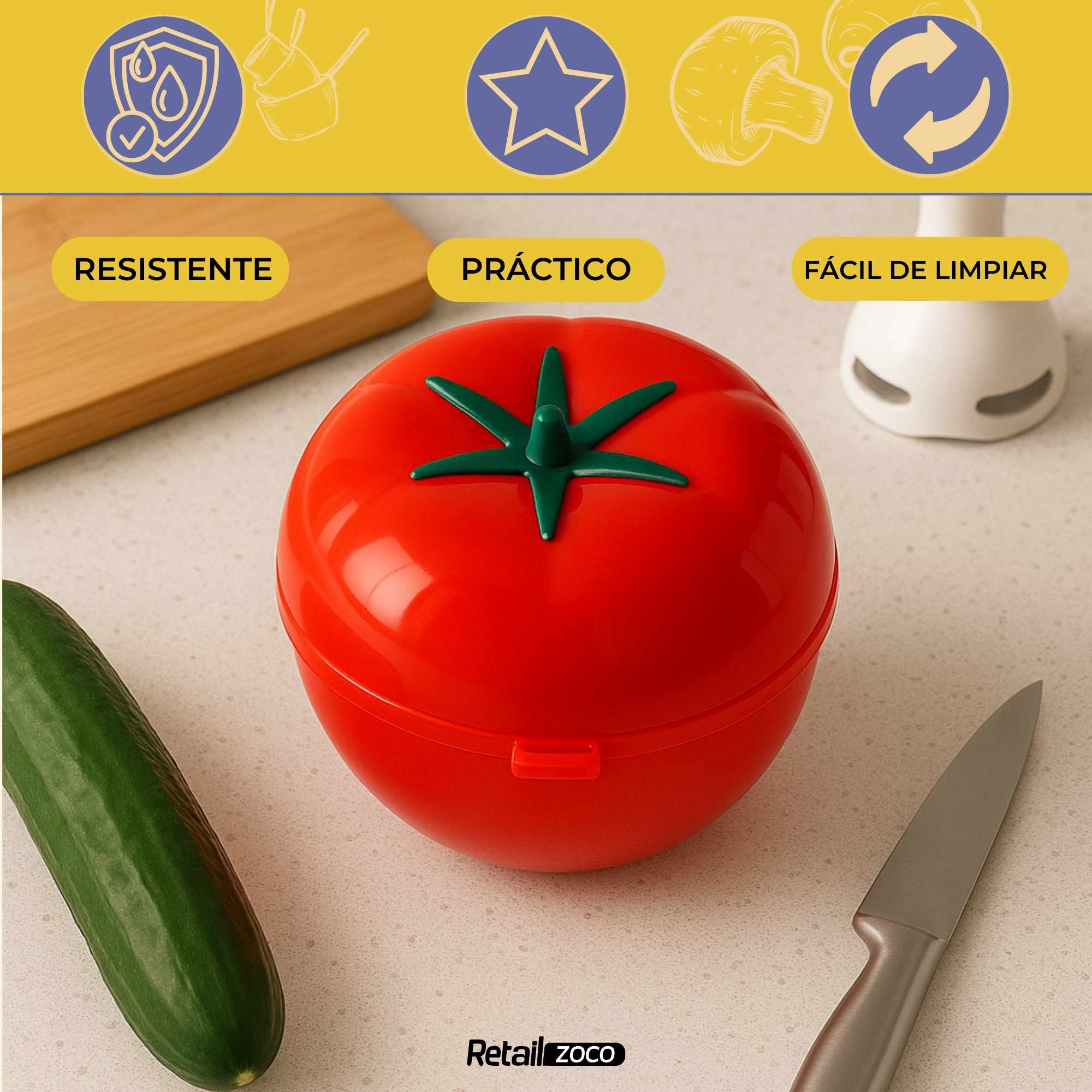 Guarda tomate de plastico Rojo - imagen 2