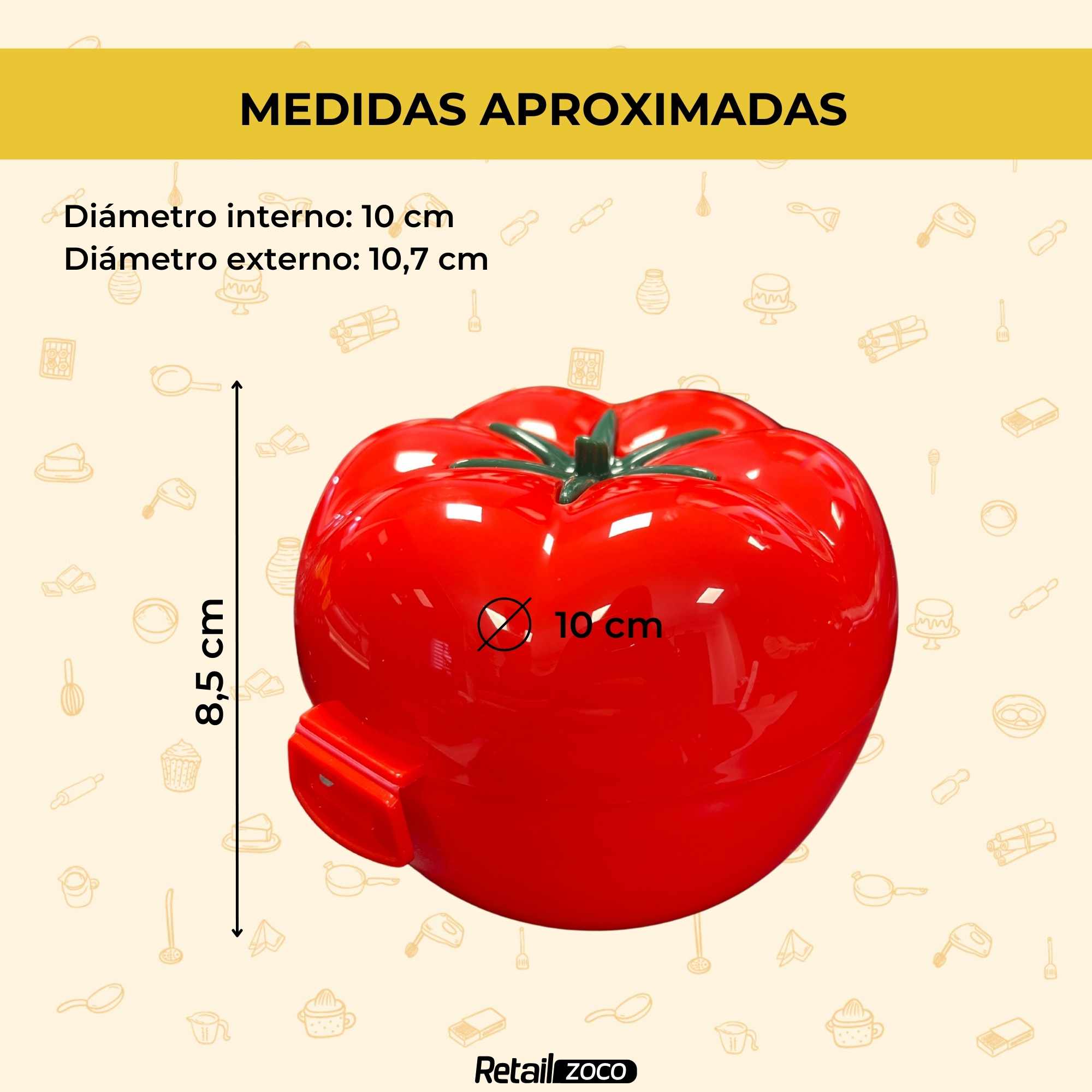 Guarda tomate de plastico Rojo - imagen 3