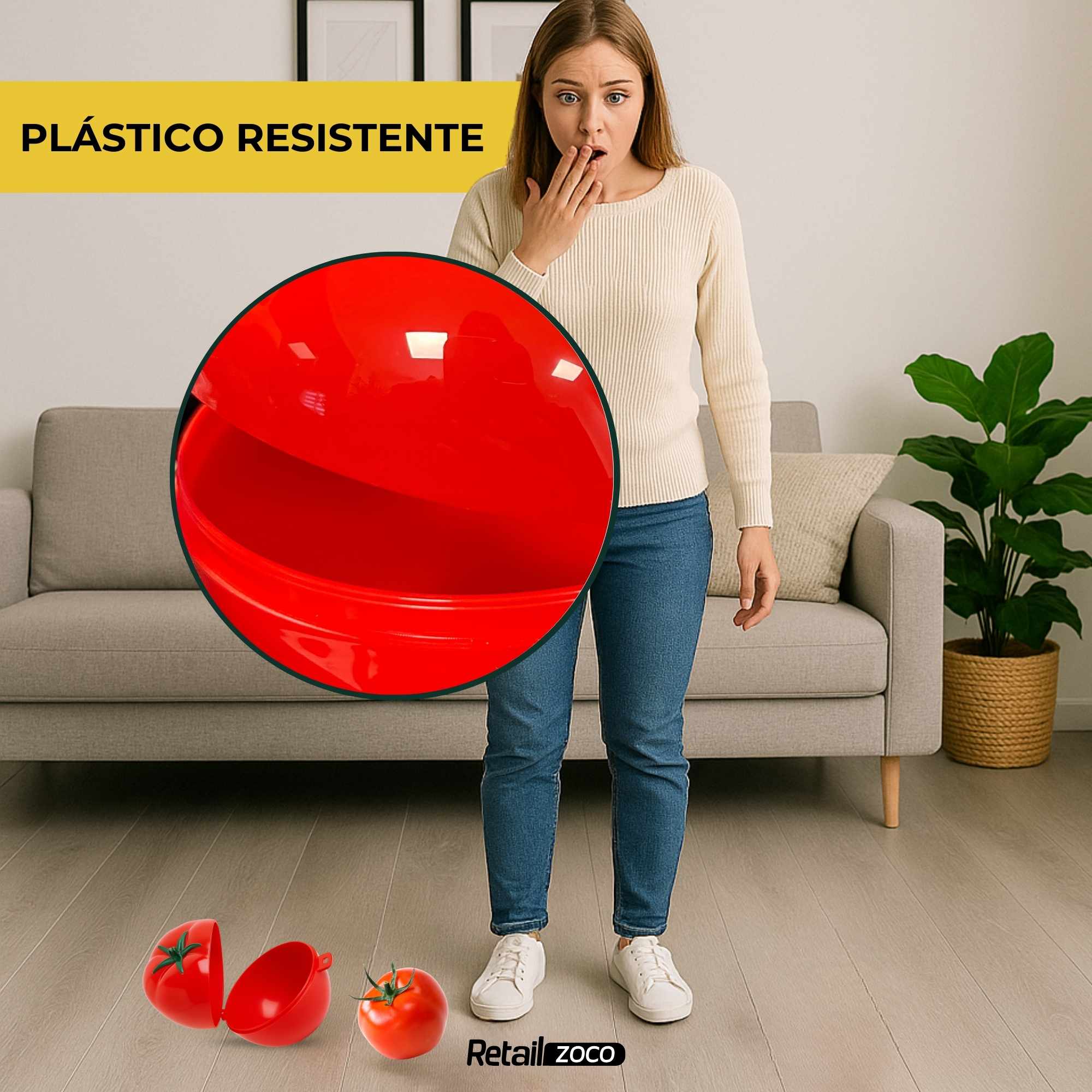 Guarda tomate de plastico Rojo - imagen 5
