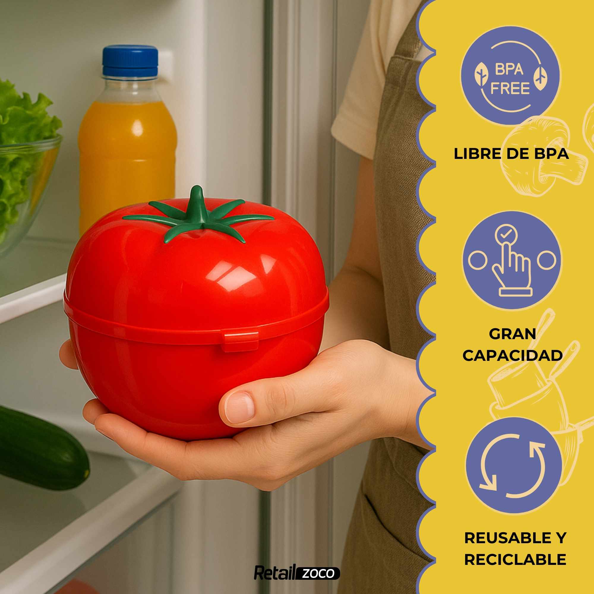 Guarda tomate de plastico Rojo - imagen 4