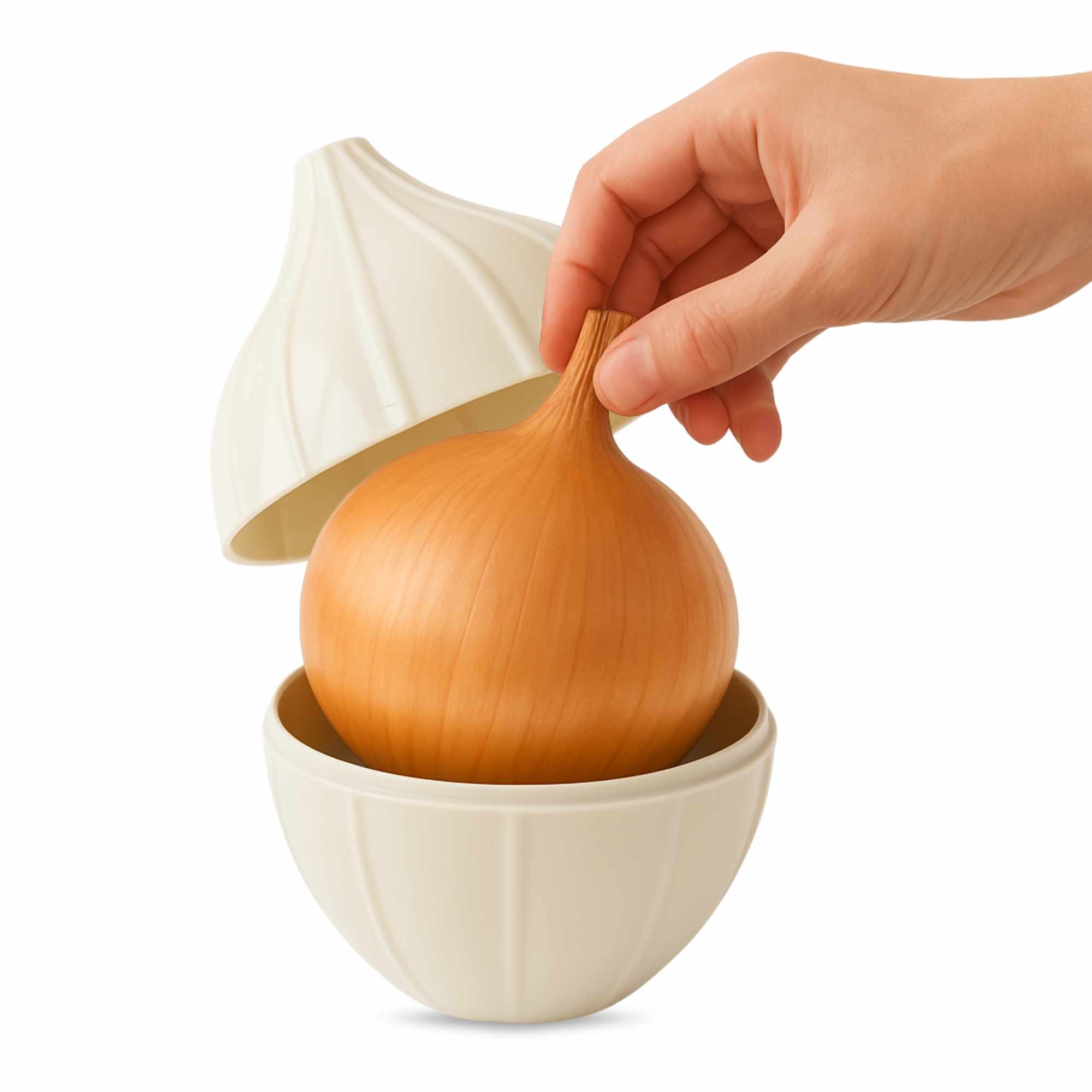 Guarda Cebollas de Plastico Beige