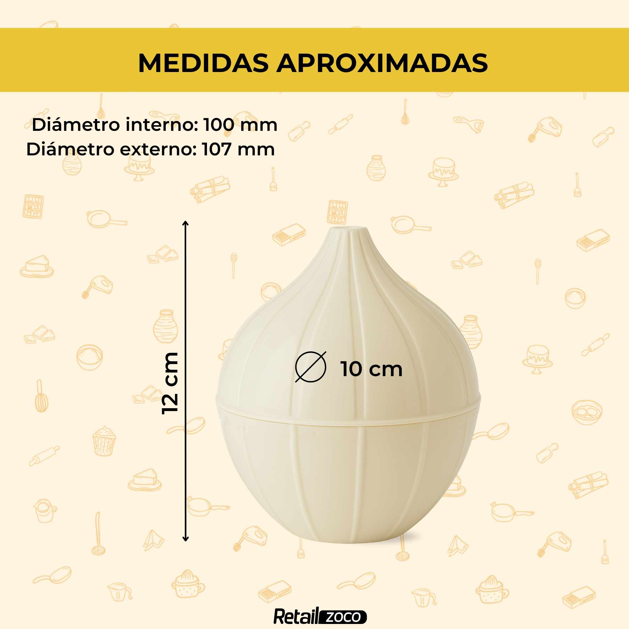 Guarda Cebollas de Plastico Beige - imagen 3