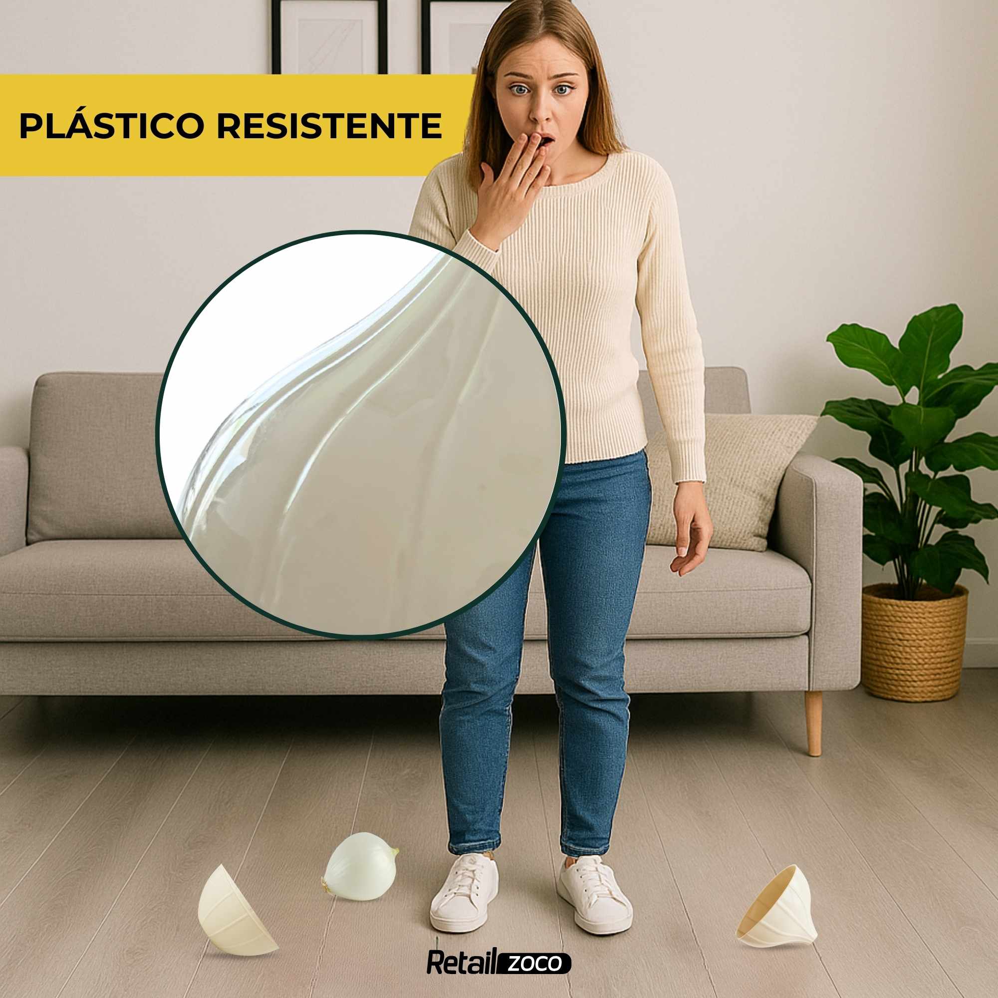Guarda Cebollas de Plastico Beige - imagen 6