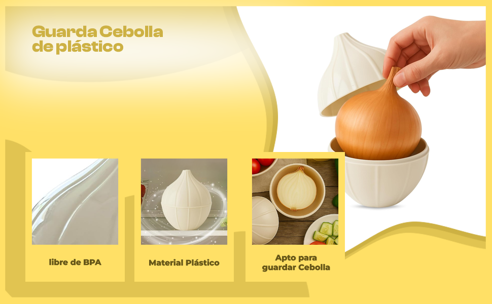 Banner - Guarda Cebollas de Plastico Beige