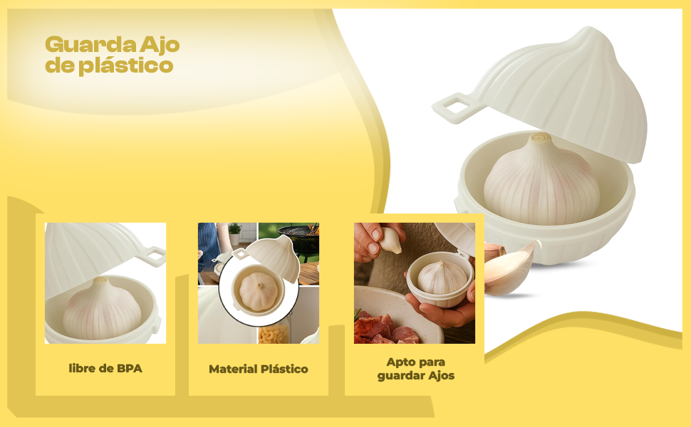 Banner - Guarda ajos de Plastico Blanco