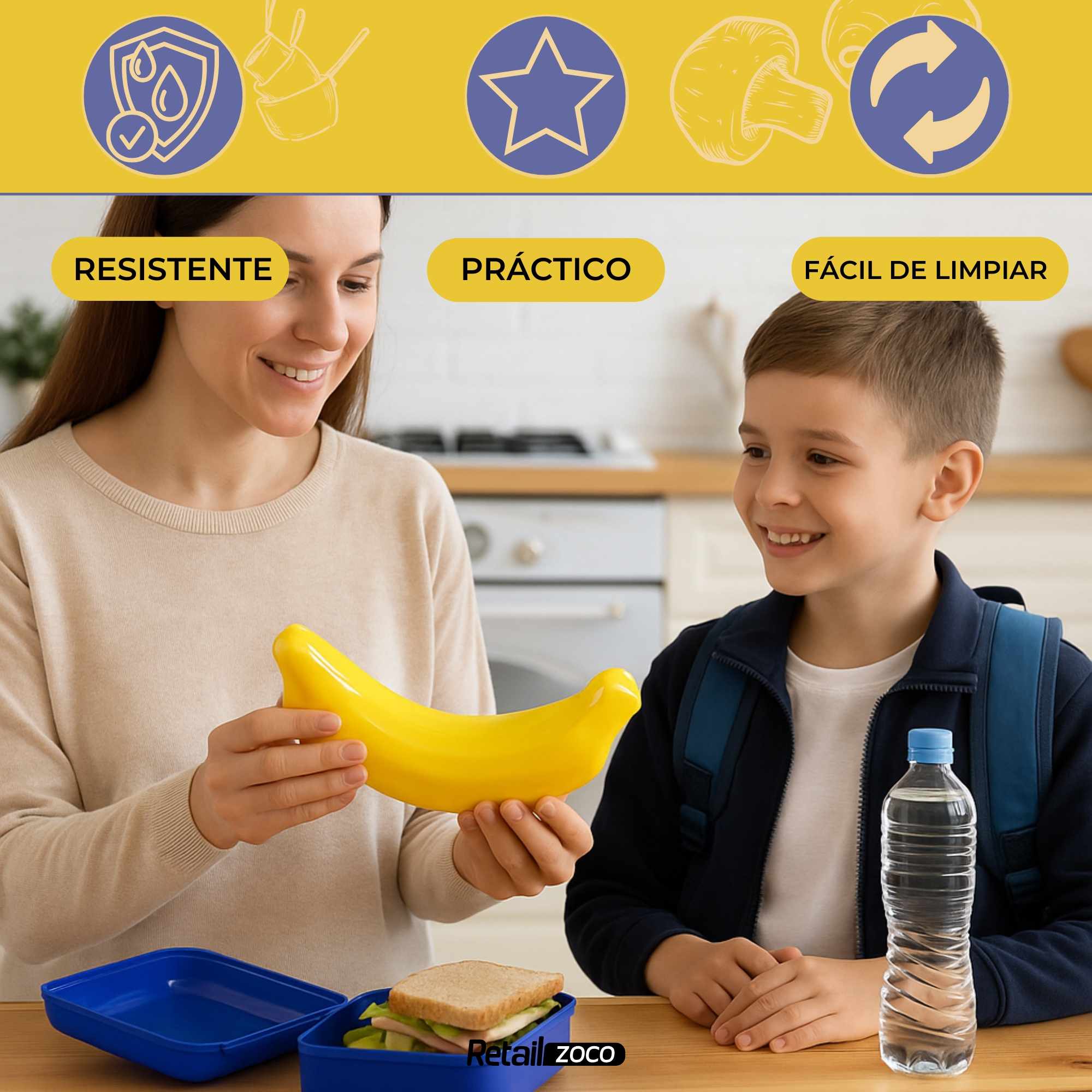 Guarda platano de plastico Amarillo - imagen 2