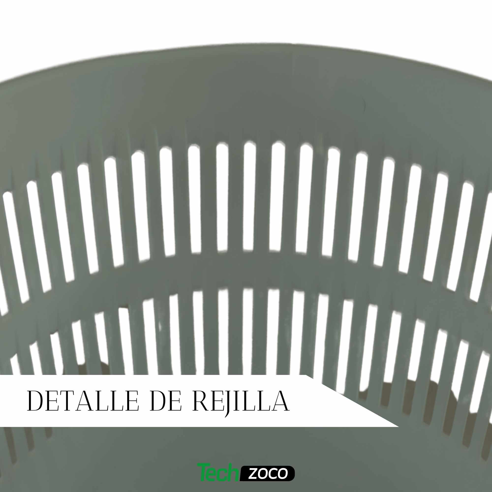 Papelera plástico rejilla 16 Litros gris - imagen 5