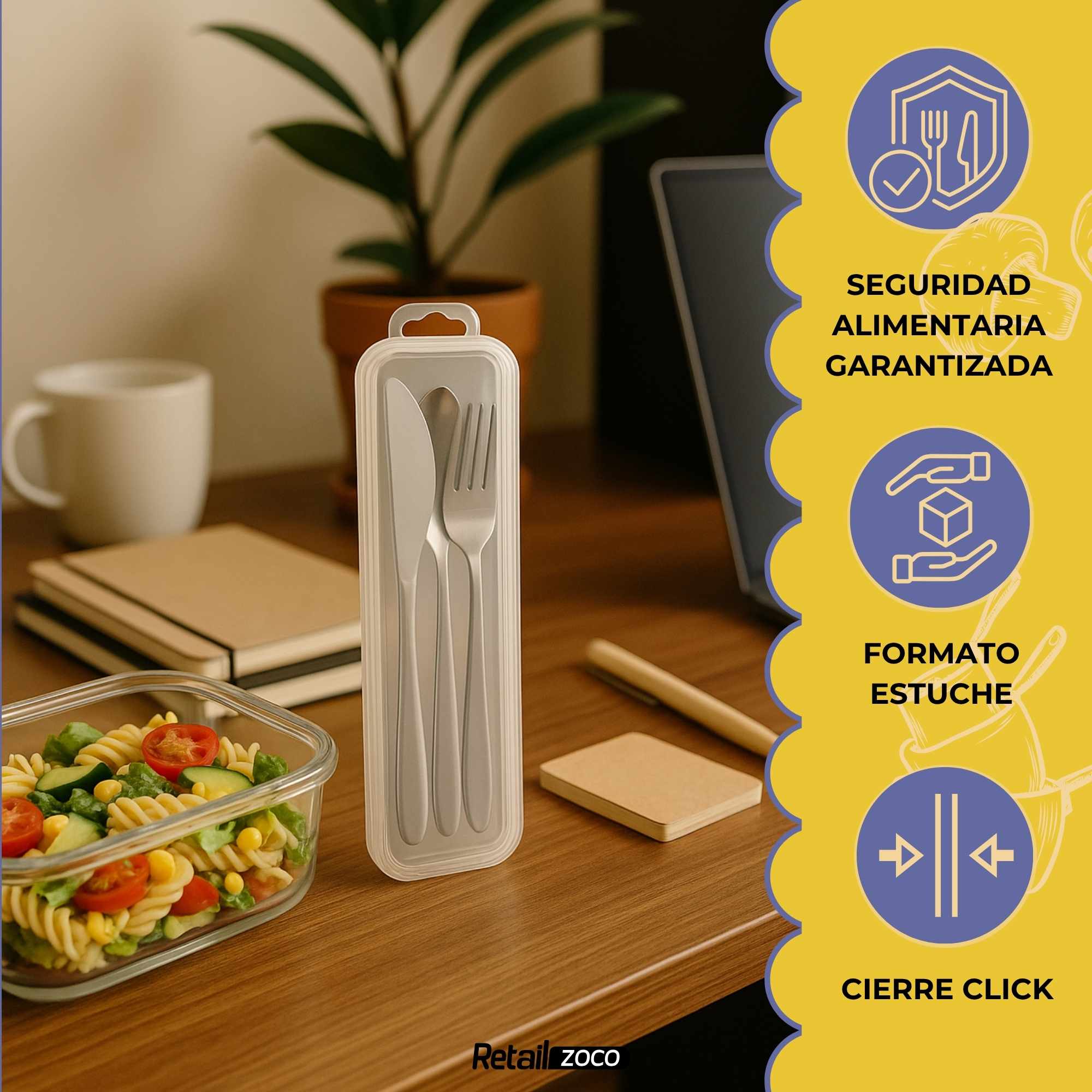 Estuche plastico guarda cubiertos Transparente - imagen 5