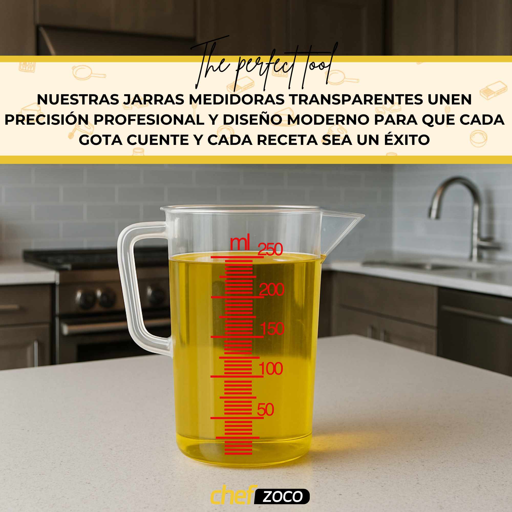 Jarra de plástico Medidora 250 Ml Transparente - imagen 5