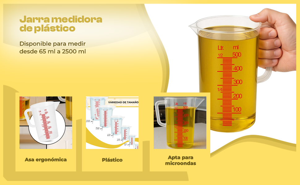 Banner - Jarra de plástico Medidora 125 Ml Transparente