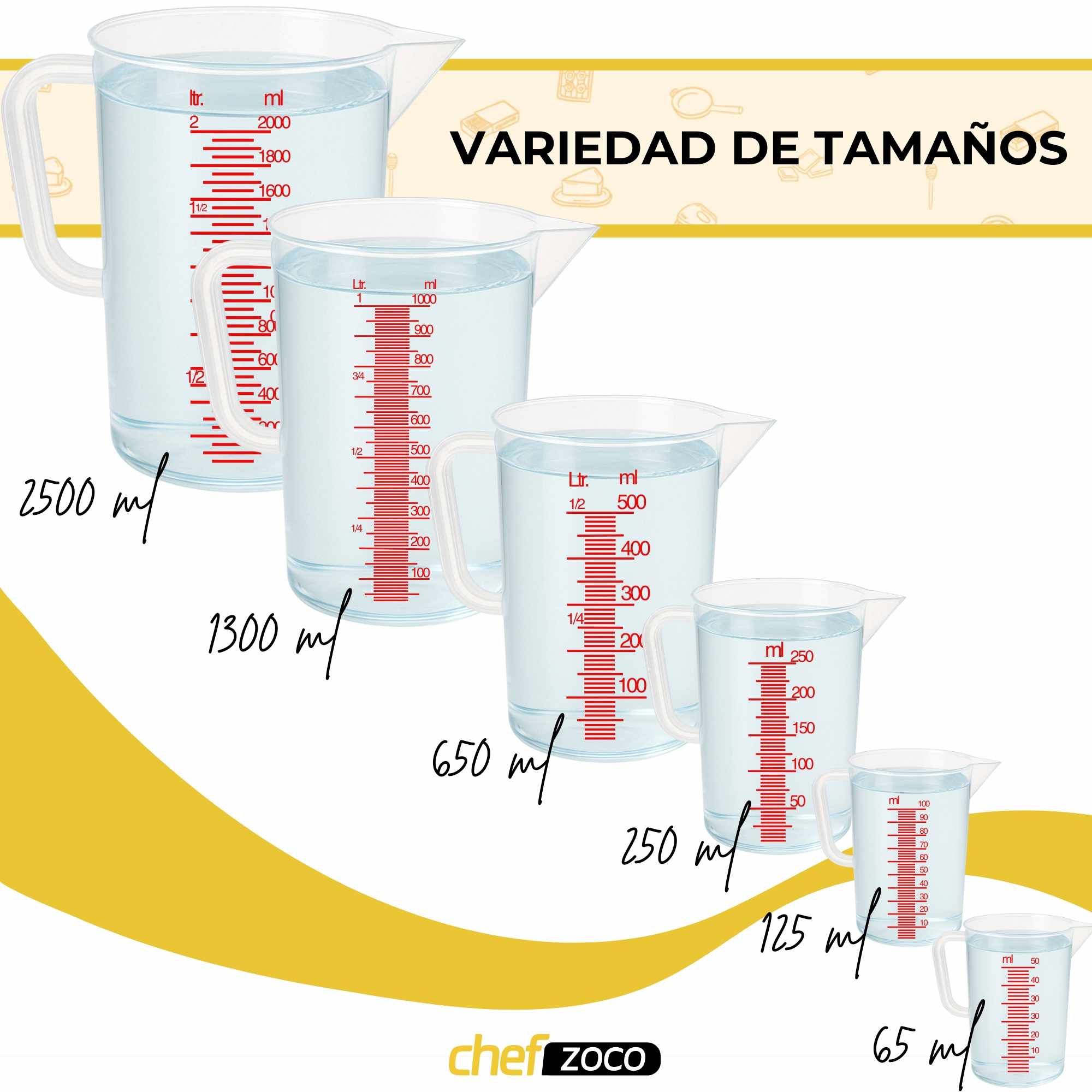 Jarra de plástico Medidora 650 Ml Transparente - imagen 5