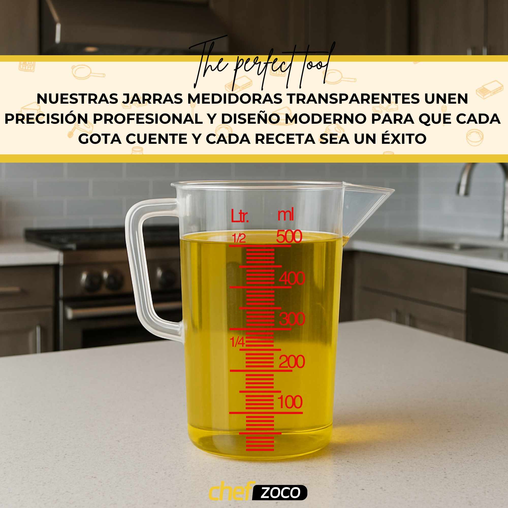 Jarra de plástico Medidora 650 Ml Transparente - imagen 6