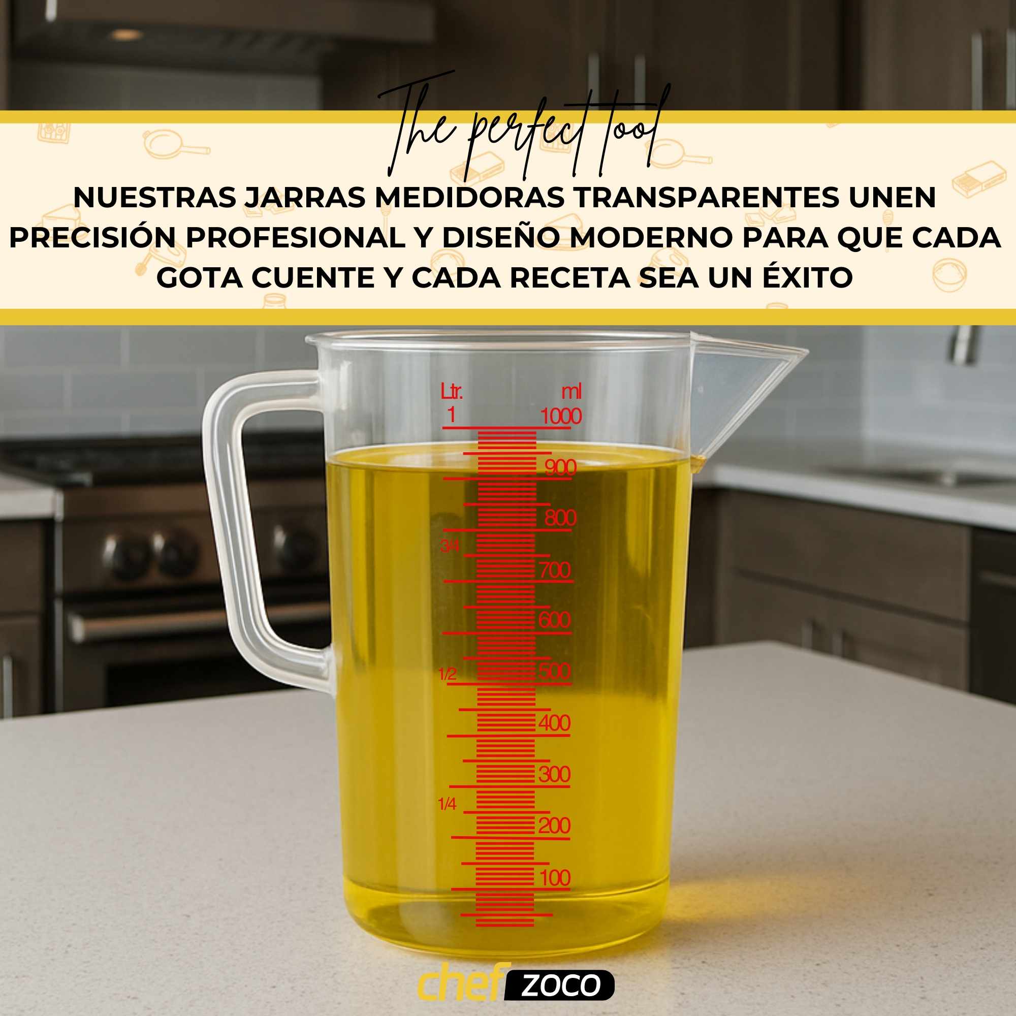 Jarra de plástico Medidora 1300 Ml Transparente - imagen 6
